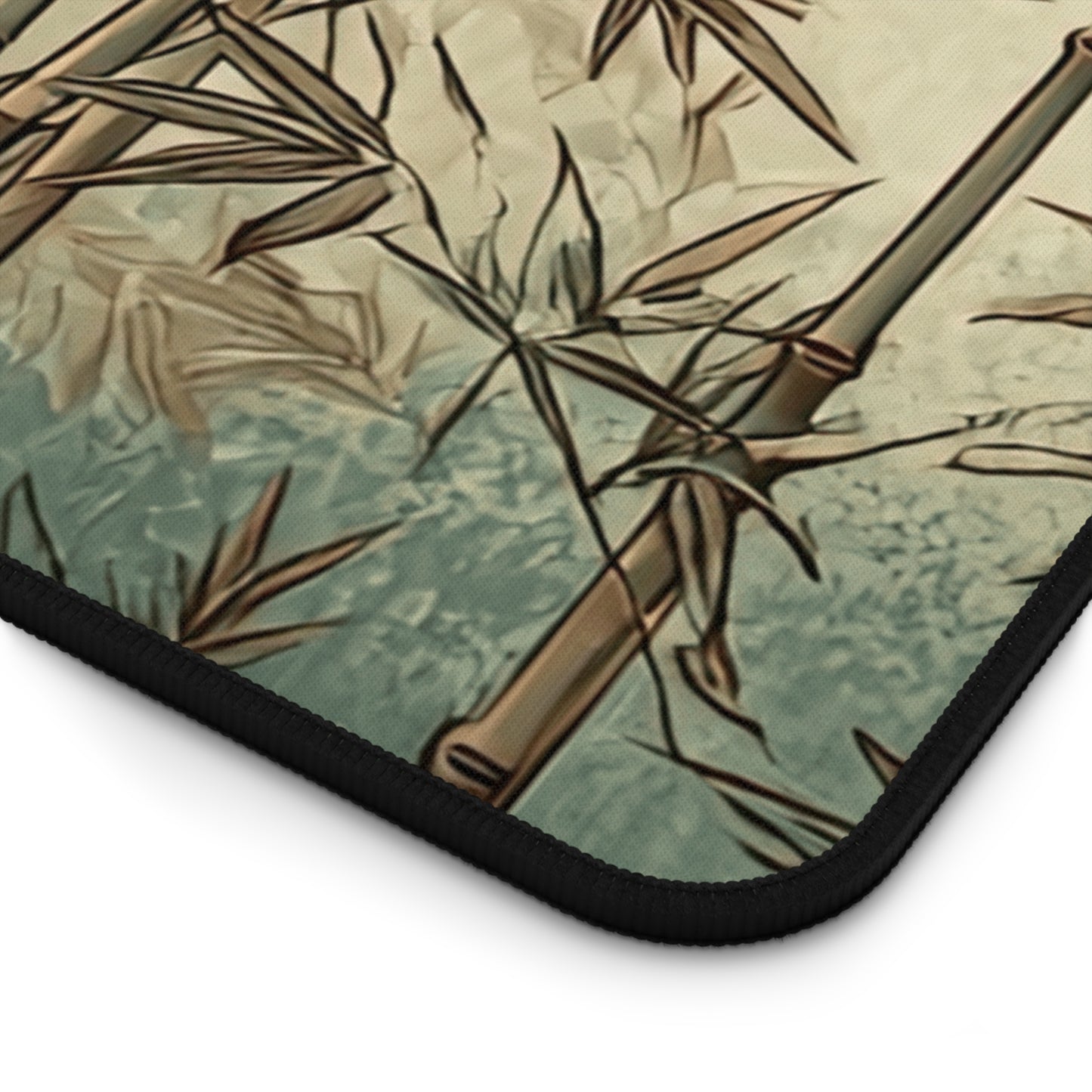 Bamboo Serenity Desk Mat — Tranquil Asian-Inspired Mouse Pad