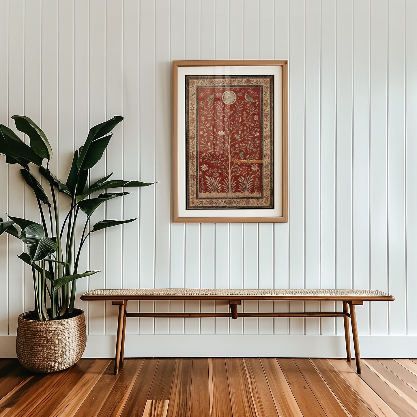 Intricate Red and Gold Framed Artwork Wall Decor