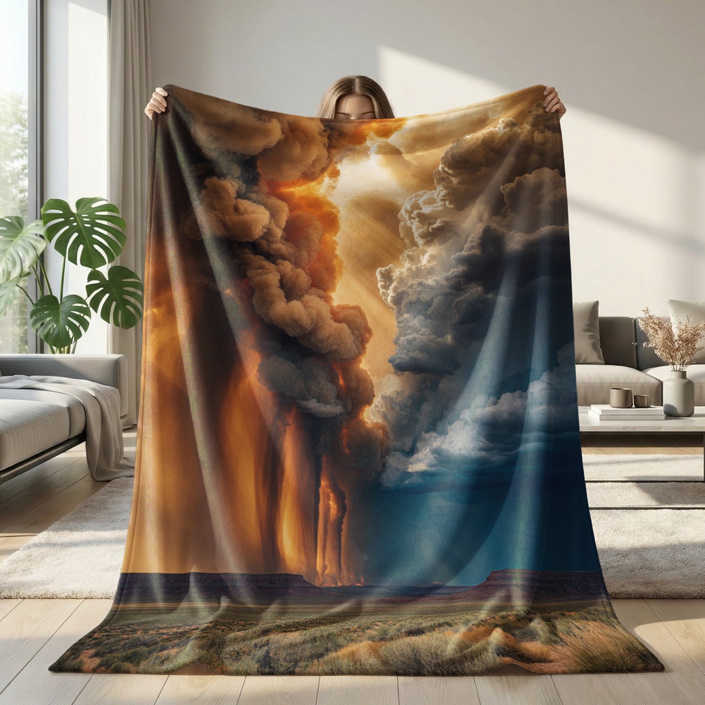 Cozy Sherpa Throw Blanket 60x80 | Plush Fleece Blanket | Unique Gift Idea