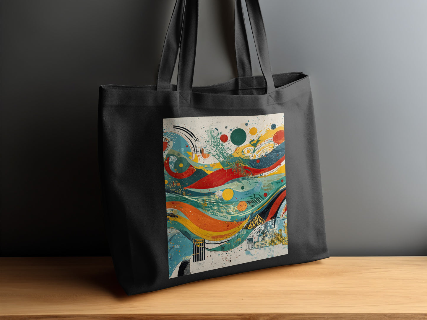 Abstract colorful vibrant waves circles patterns tote bag product type
Tote Bag, Abstract Art, Colorful Design, Vibrant Print, Artistic Bag, Graphic Tote, Unique Art, Modern Abstract, Wave Pattern, Circle Design, Splatter Effect, Contemporary Style, Creative Design, Shopper Bag, Reusable Bag, Everyday Carry, Fashion Tote, Bold Colors, Statement Piece, Abstract Shapes