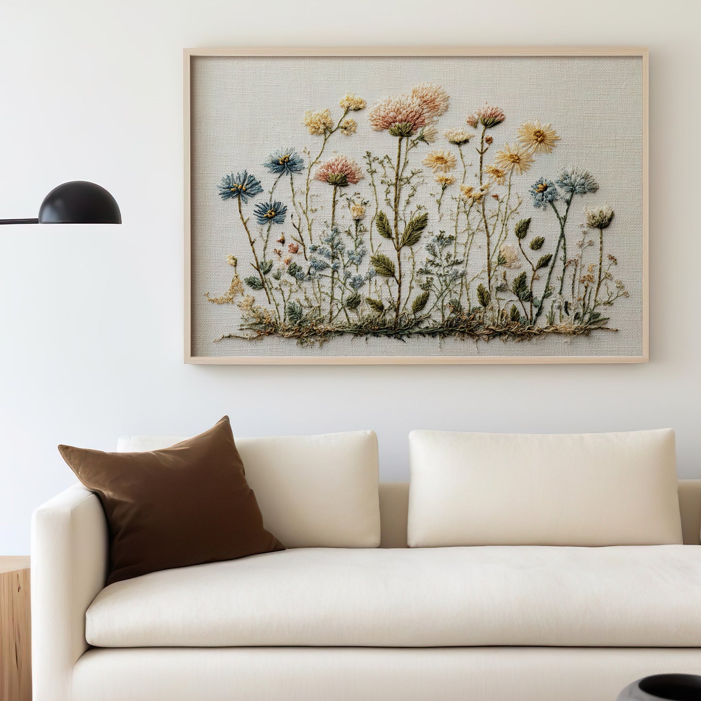 Embroidered Wildflower Artwork Wall Decor product type