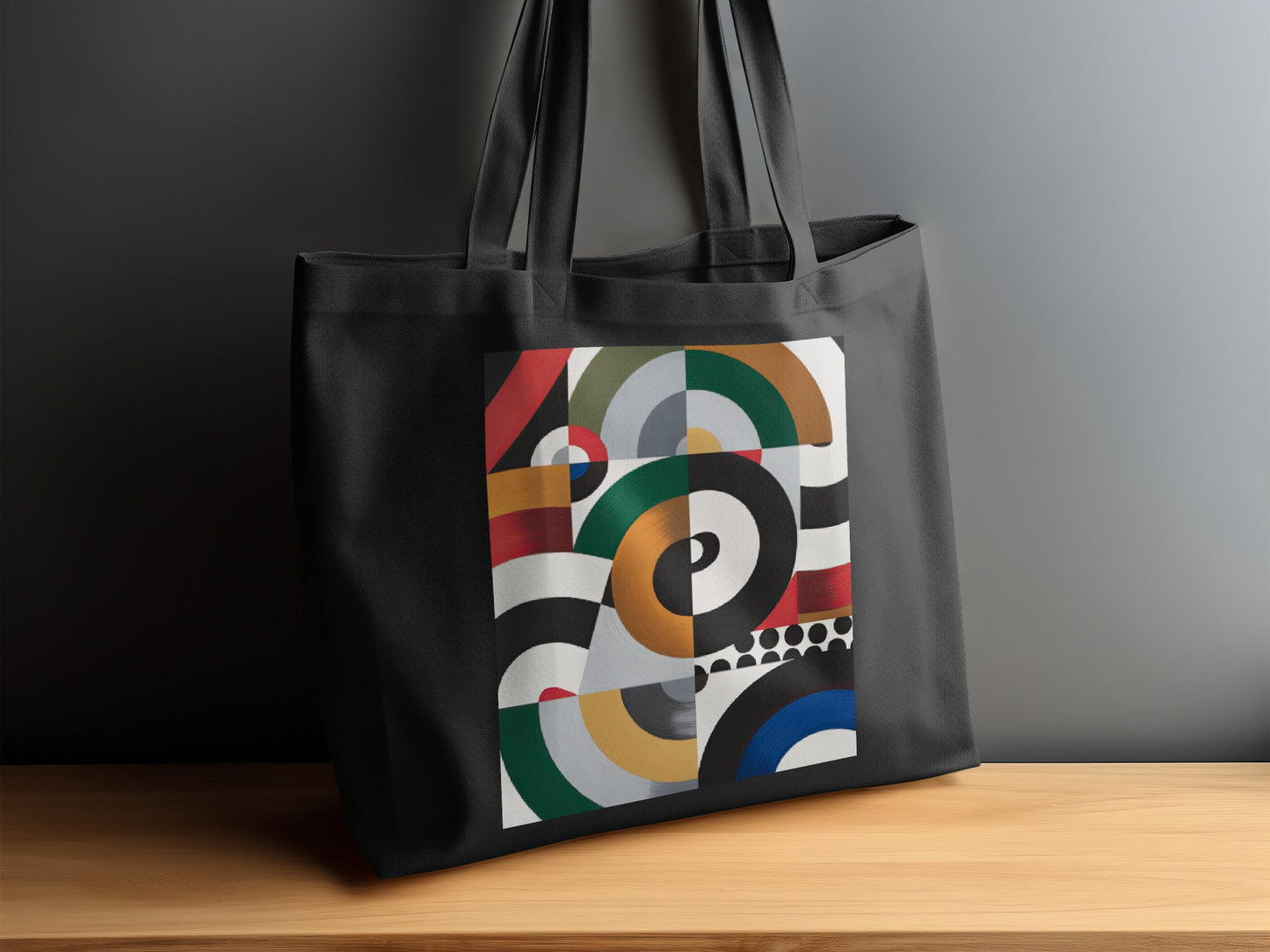 Artistic Abstract Modern Geometric Design Tote Bag