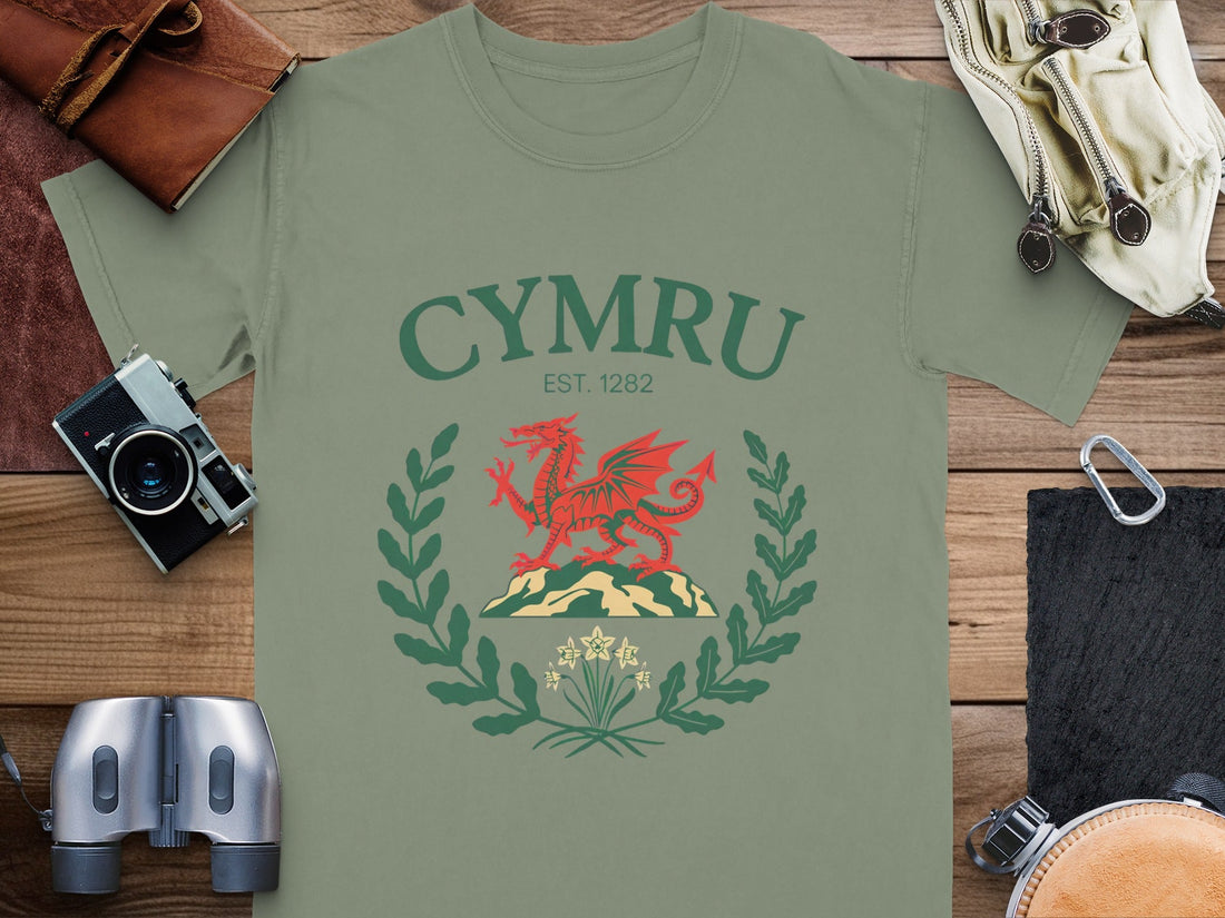 Cymru Welsh Dragon Crest T-Shirt