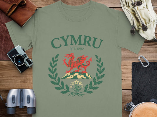 Cymru Welsh Dragon Crest T-Shirt