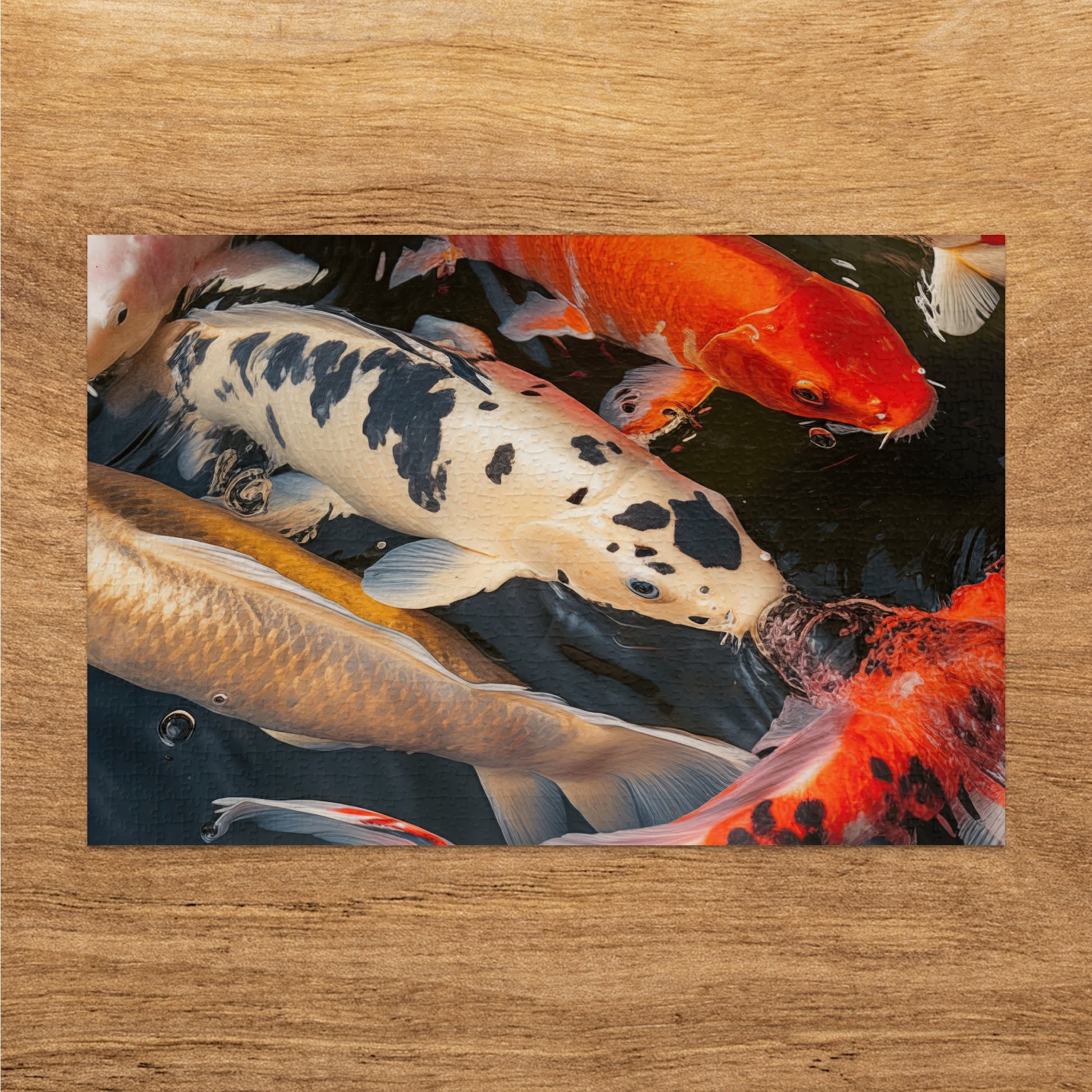 Vibrant and Colorful Koi Fish Puzzle