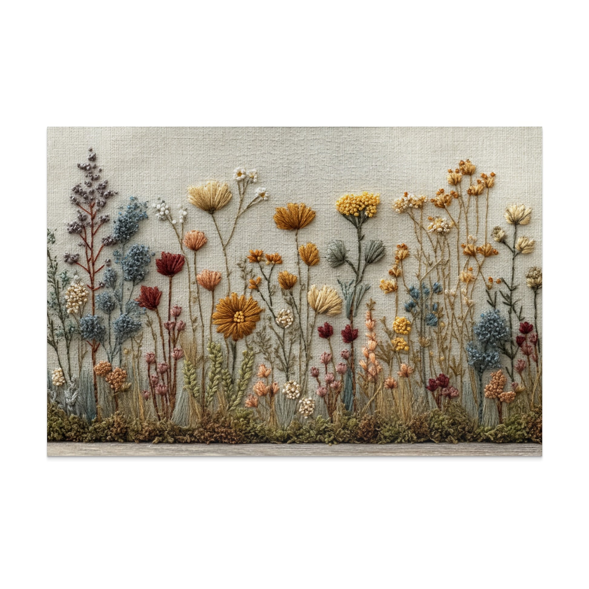 Handcrafted Floral Art Embroidered Wall Hanging product