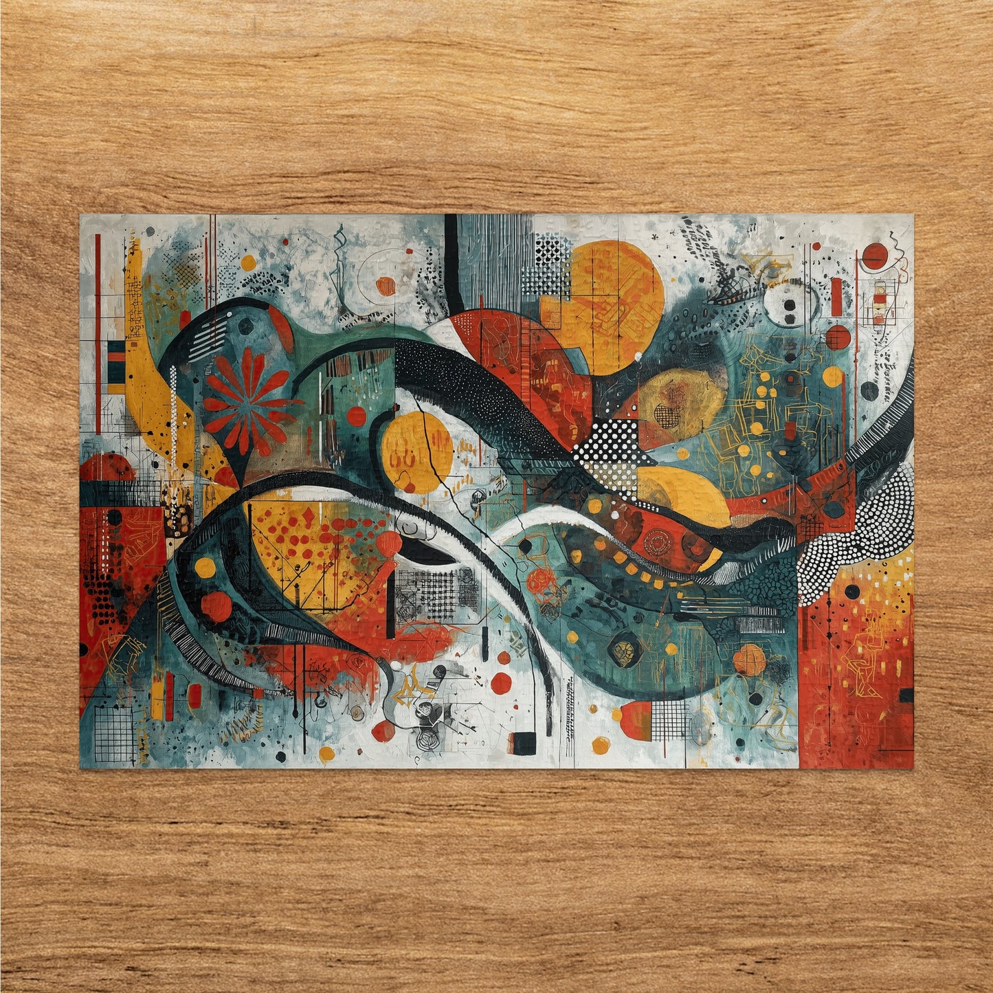 Modern Abstract Vibrant Geometric Organic Pattern product type