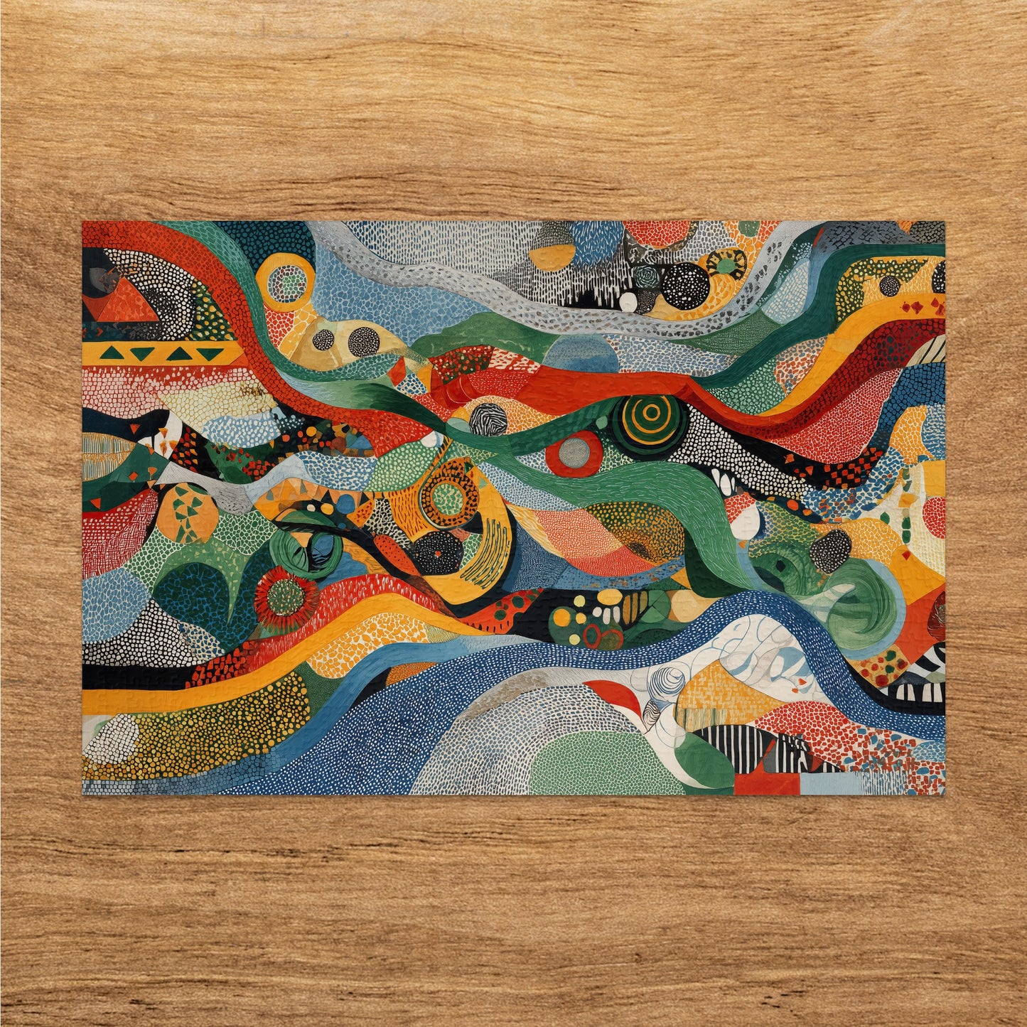 Abstract Colorful Wavy Pattern Artistic Design product type