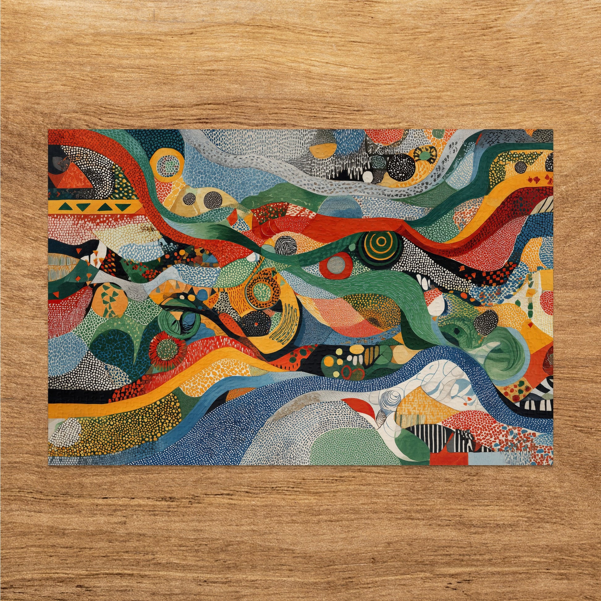Abstract Colorful Wavy Pattern Artistic Design product type