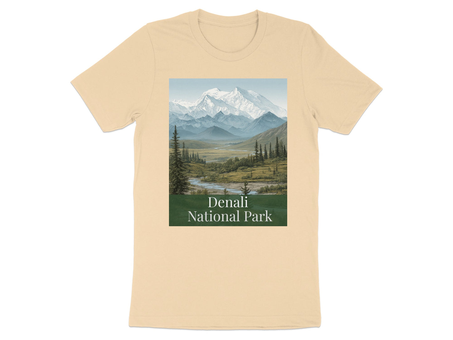 Denali National Park Scenic Landscape Print T-Shirt