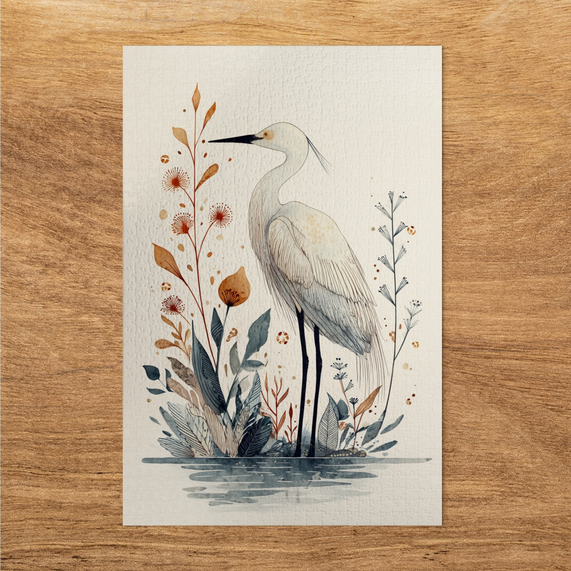 Elegant Bird with Floral Details Art Print