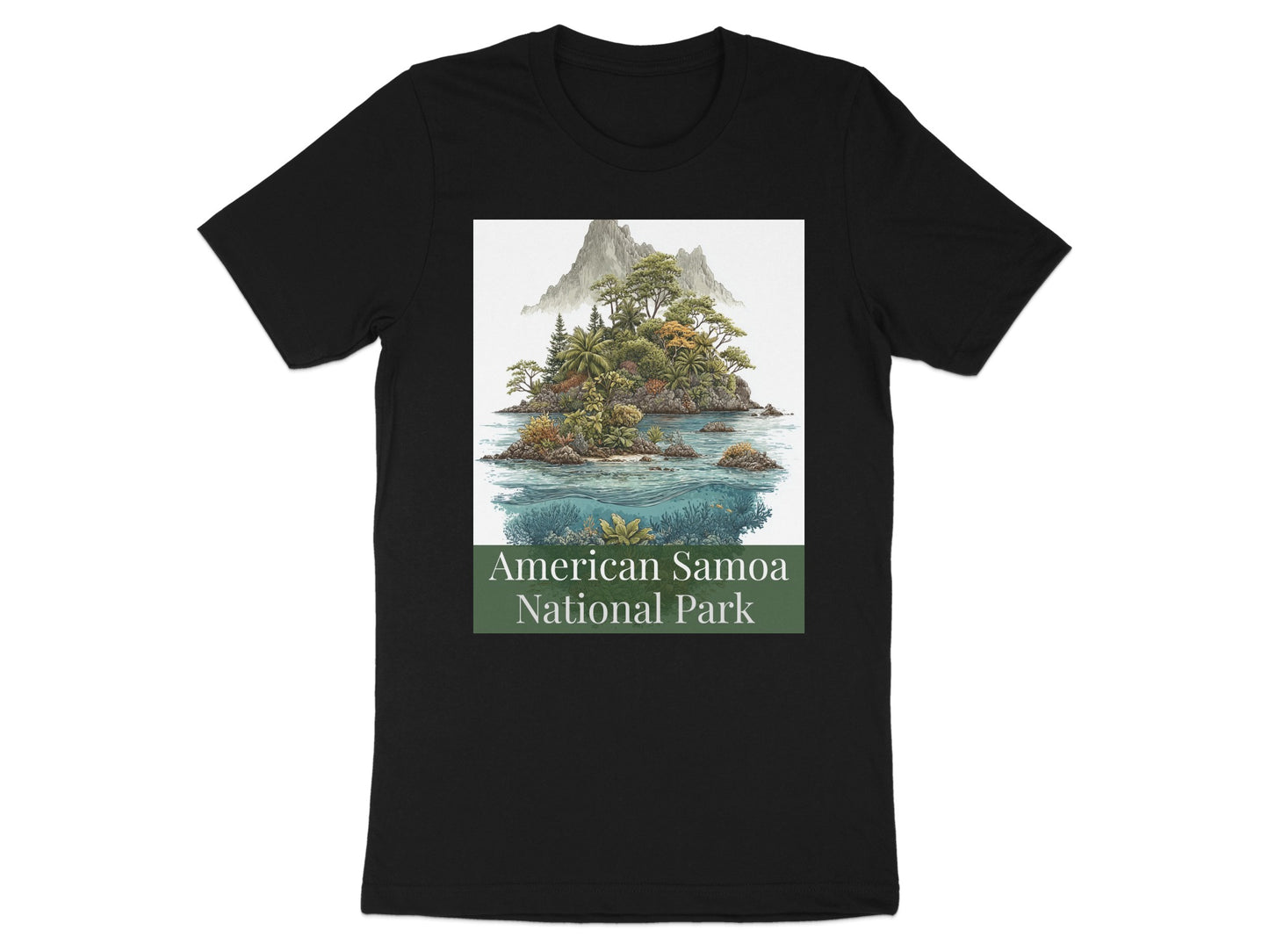 American Samoa National Park Scenic Graphic T-shirt
