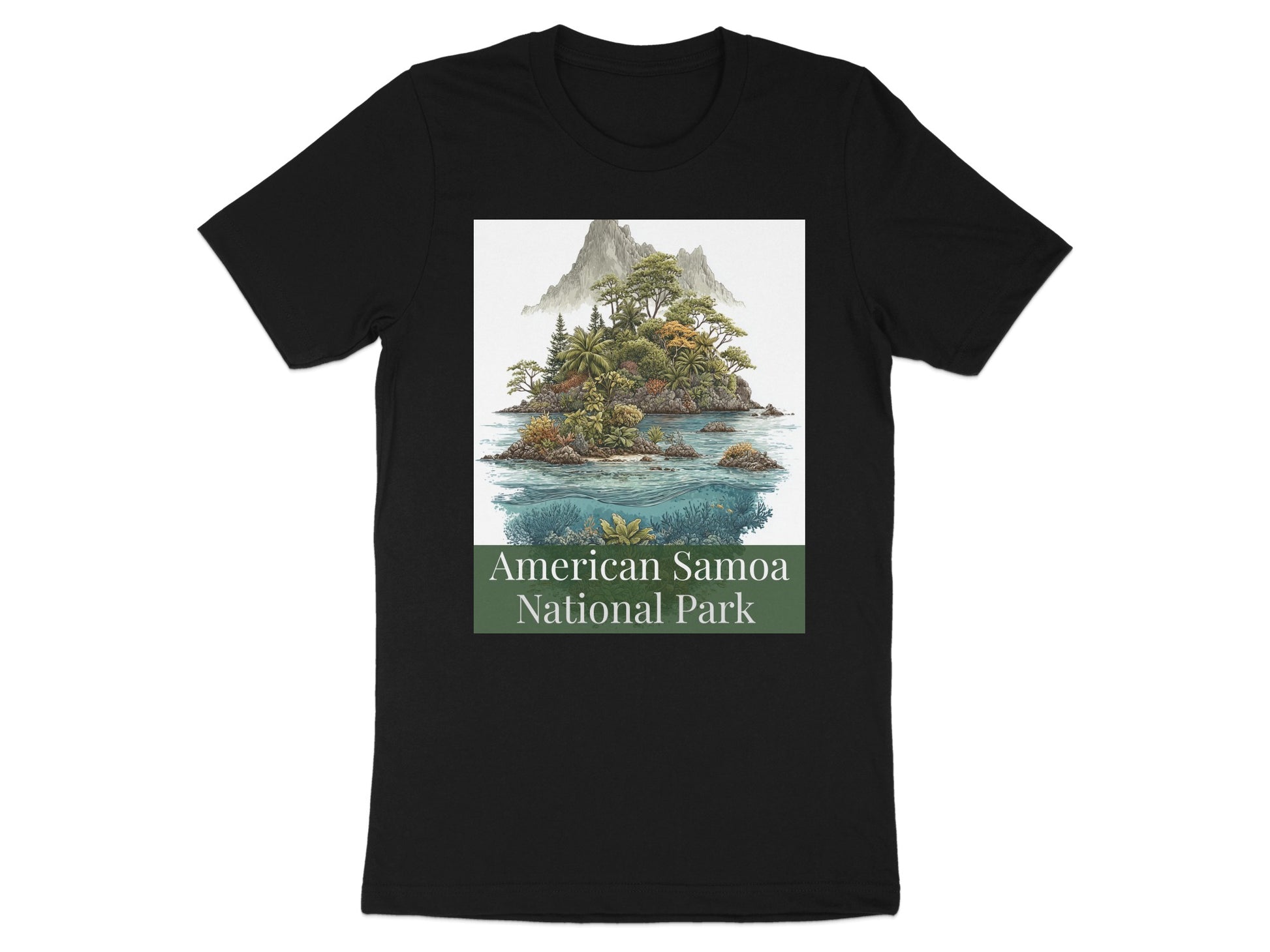American Samoa National Park Scenic Graphic T-shirt