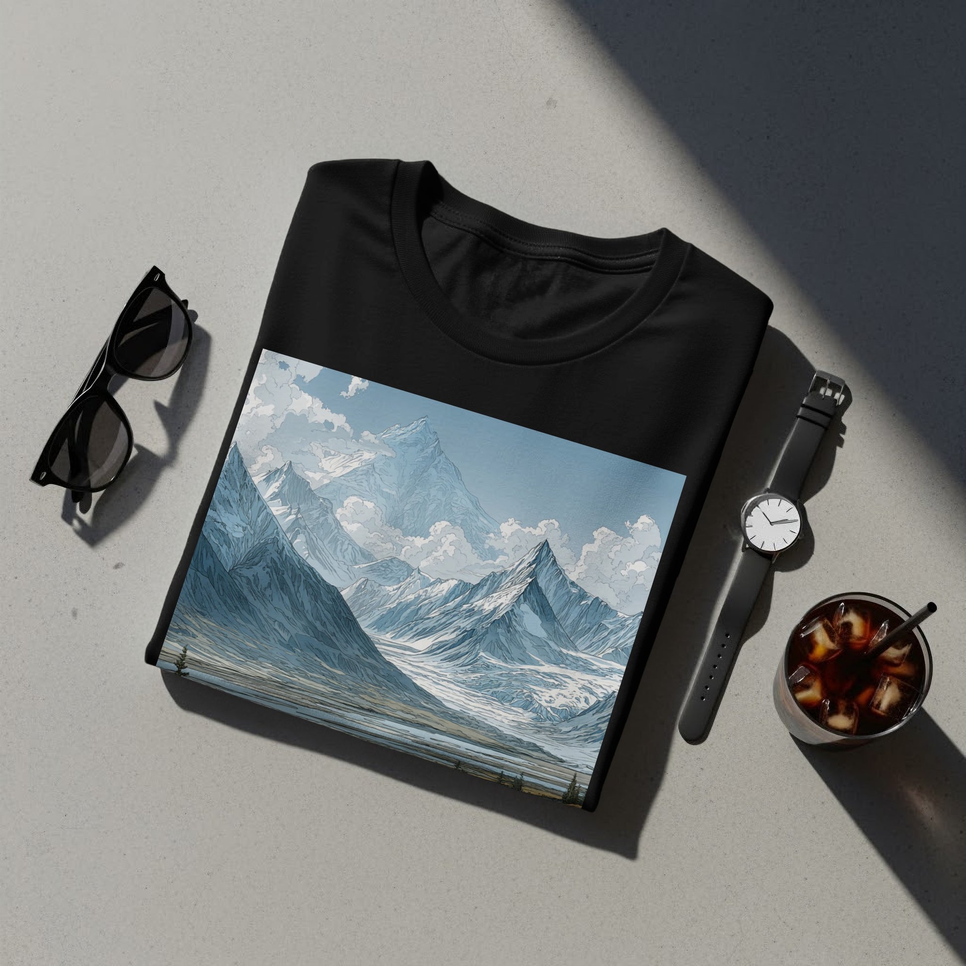 Majestic Mountain Range Printed Men's T-shirt