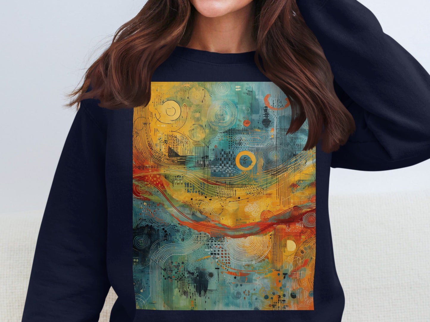 Vibrant Abstract Artistic Modern Design Colorful Swirls product type
