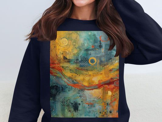 Vibrant Abstract Artistic Modern Design Colorful Swirls product type