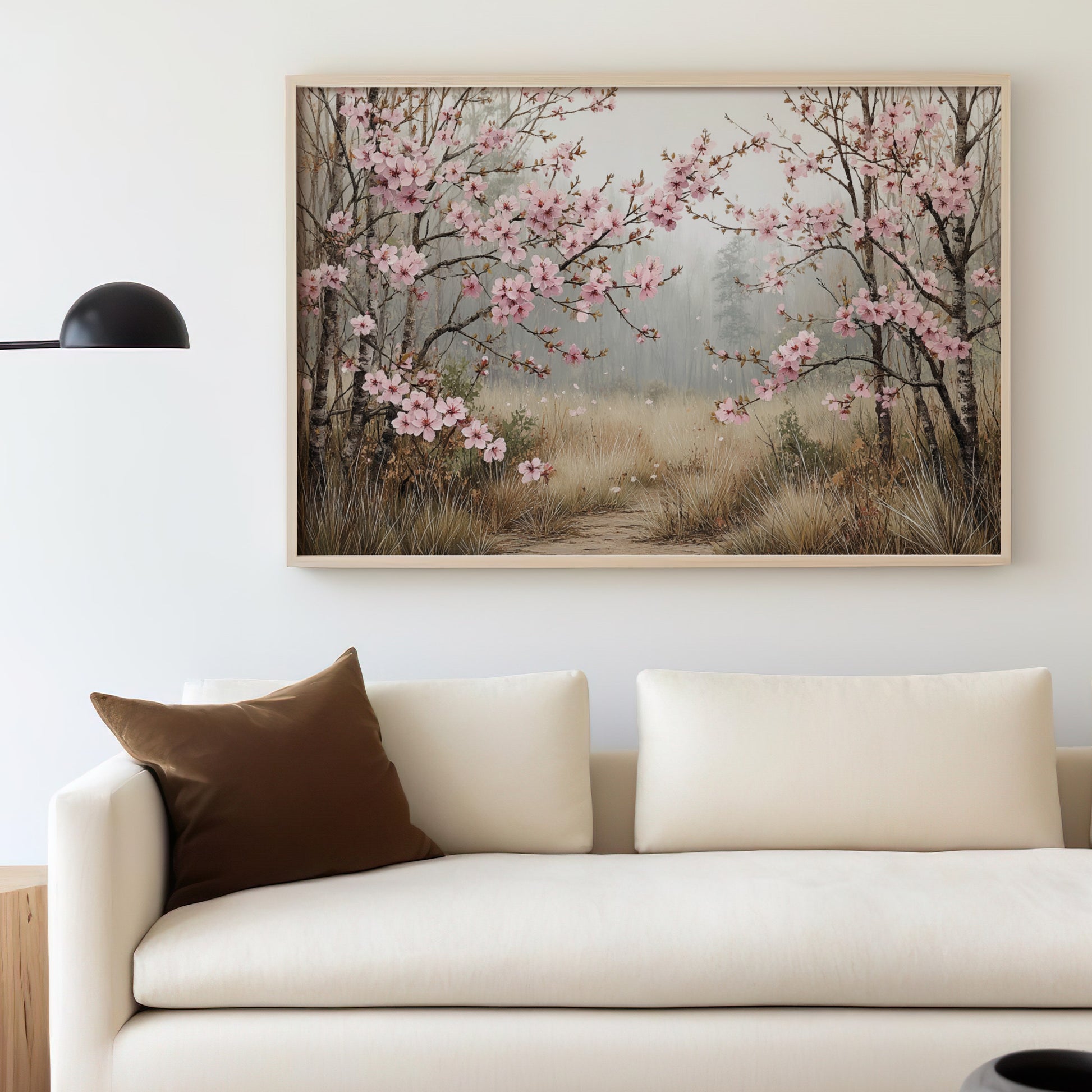 Cherry Blossom Pathway Framed Wall Art Decor Product
