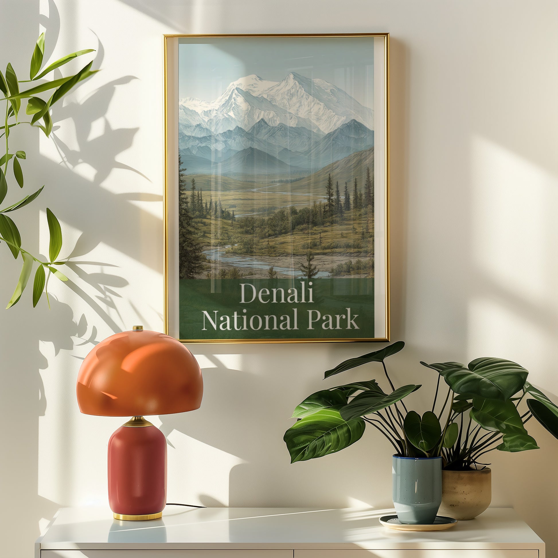 Denali National Park Wall Art Framed Poster Decor