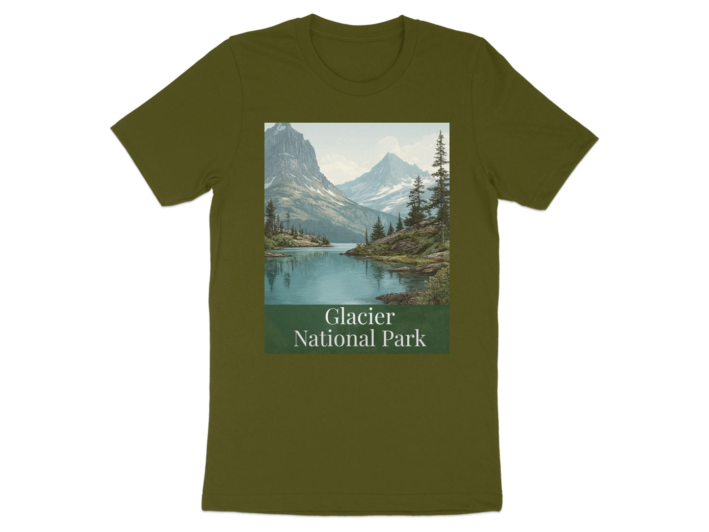 Beautiful Glacier National Park Scenic View T-Shirt