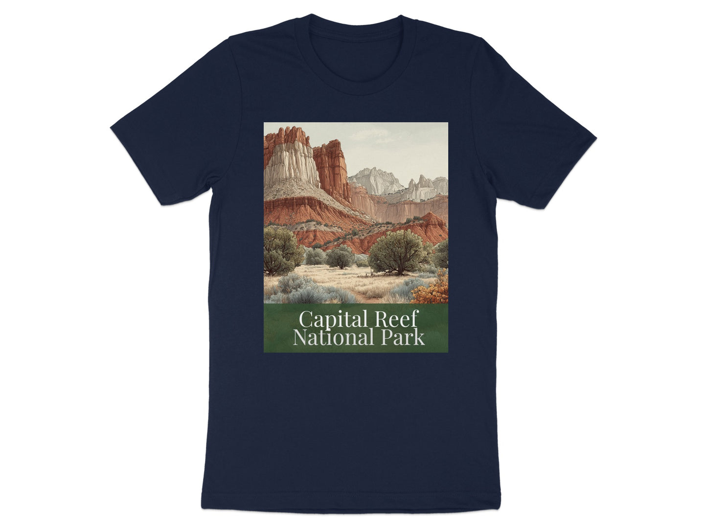 Capital Reef National Park Scenic Illustration T-shirt