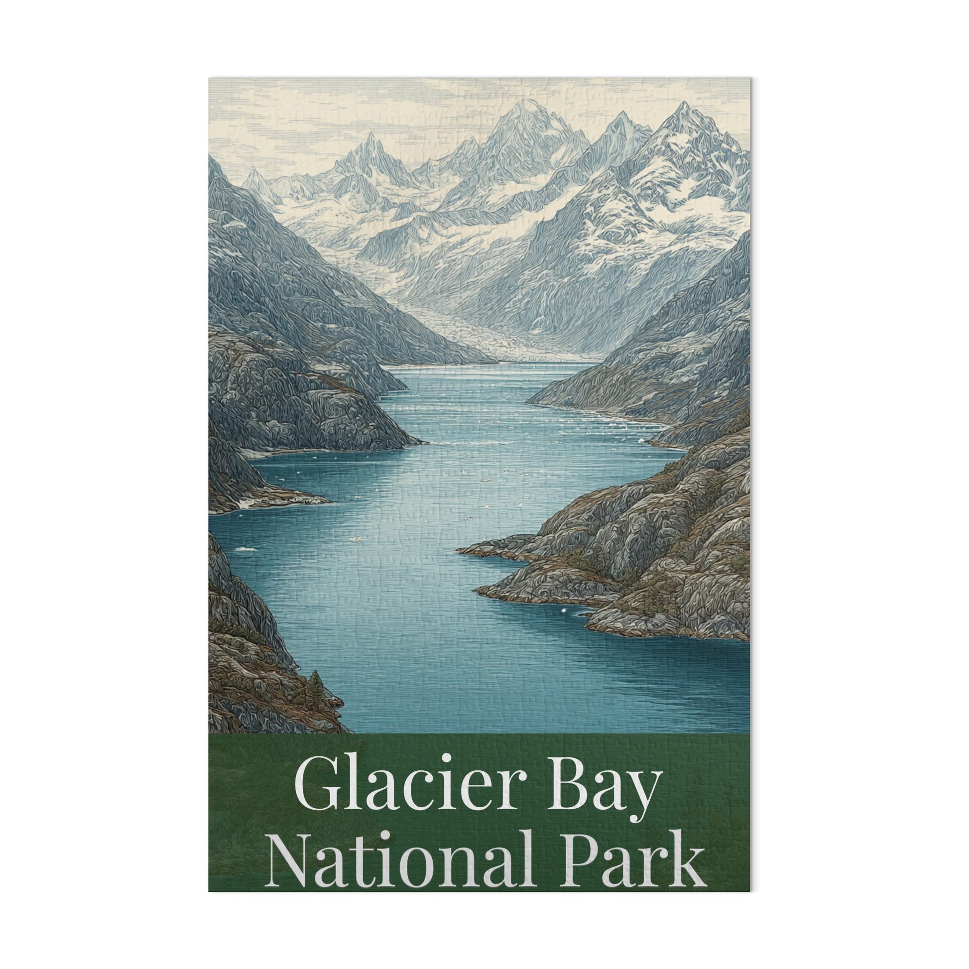 Scenic Glacier Bay National Park Landscape Art Print