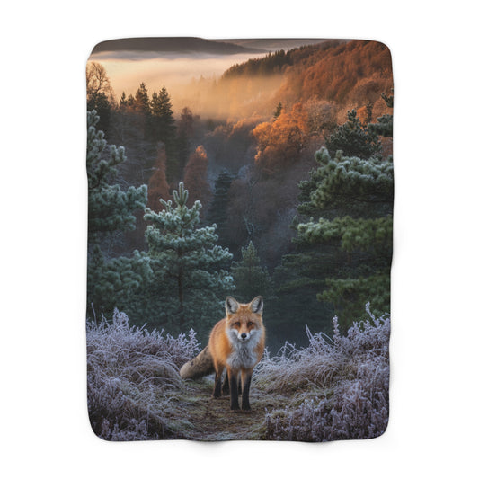 Bold Print Sherpa Blanket 60x80 | Statement Throw Blanket | Unique Home Gift