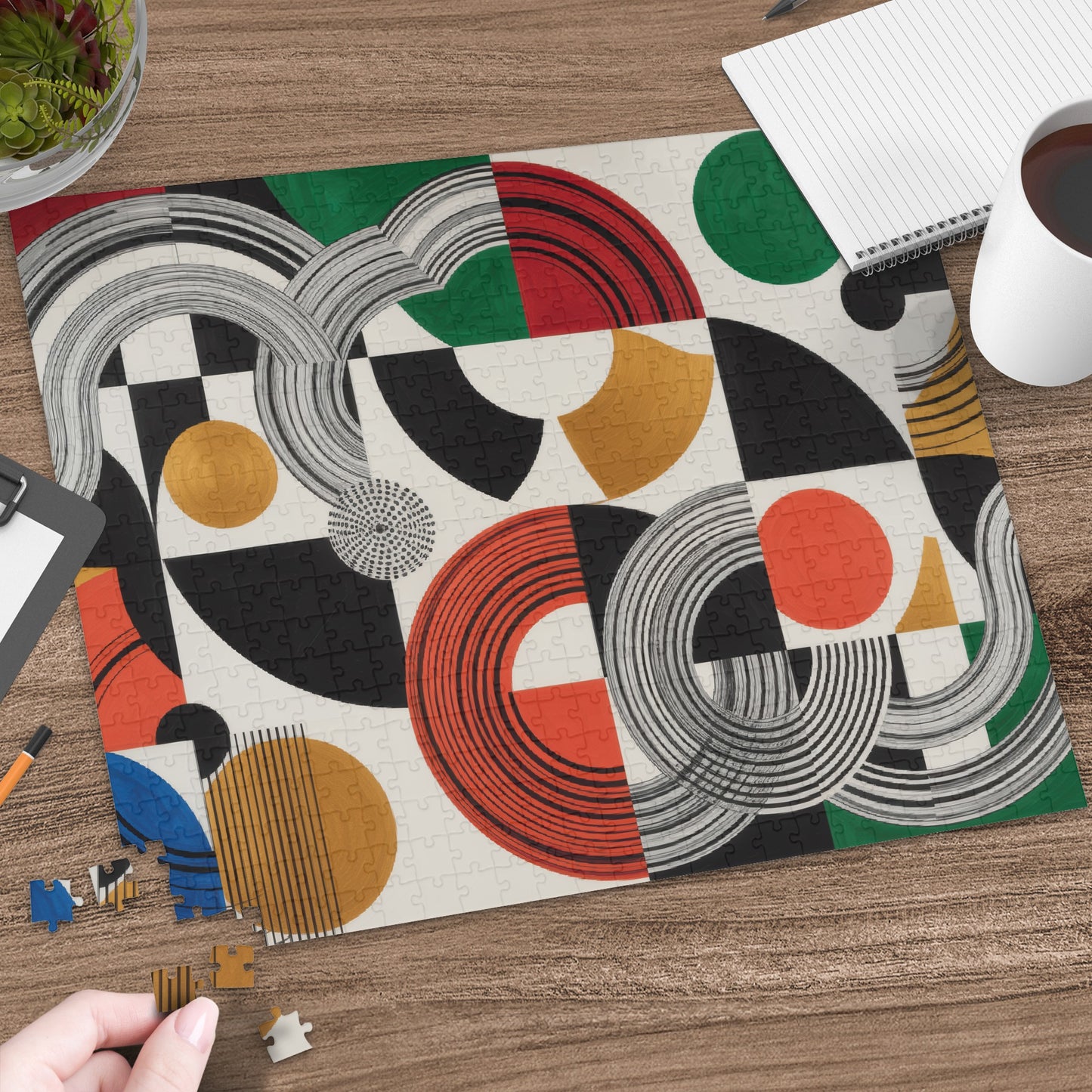 Modern Abstract Geometric Artwork Design Puzzle