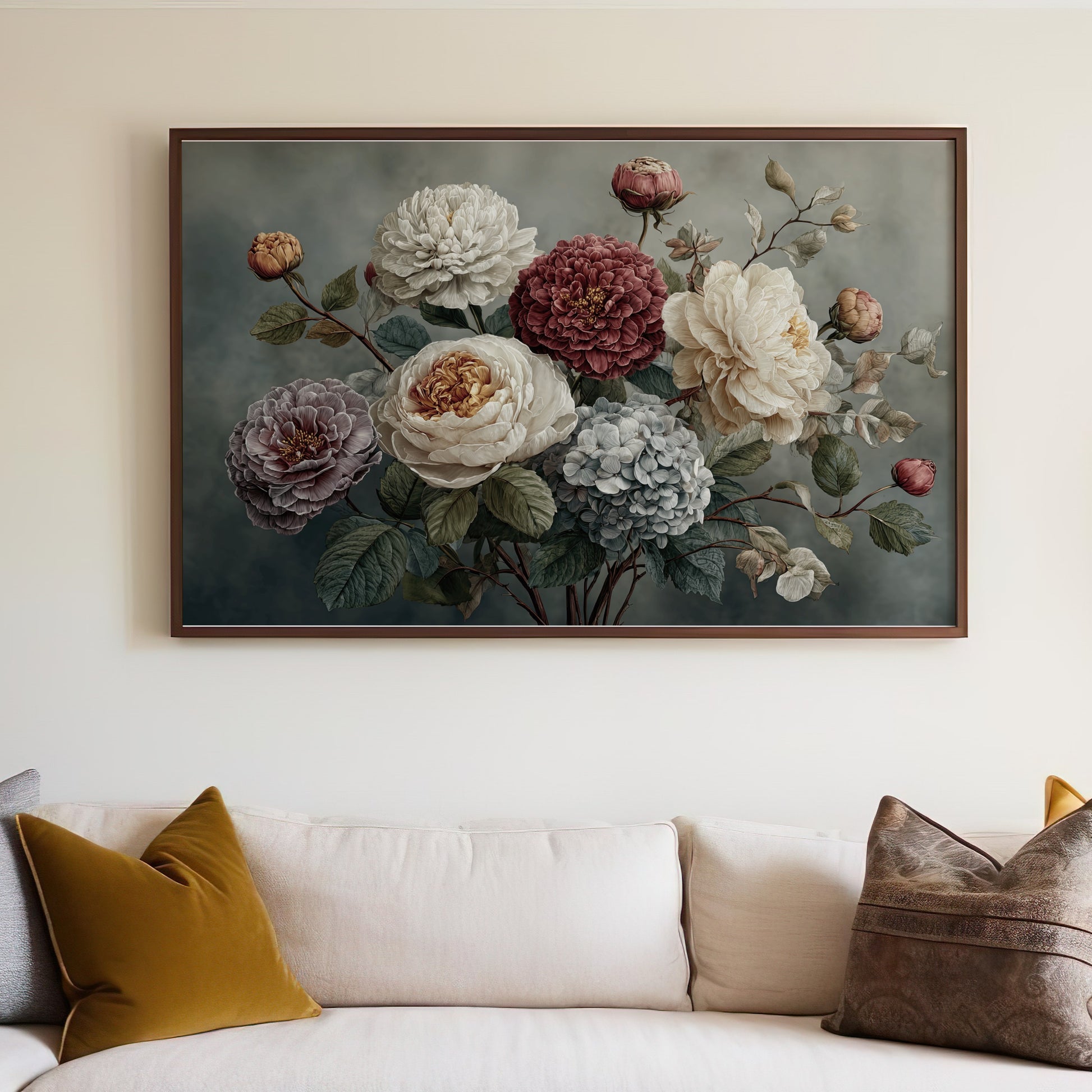 Elegant Floral Bouquet Wall Art for Home Decor