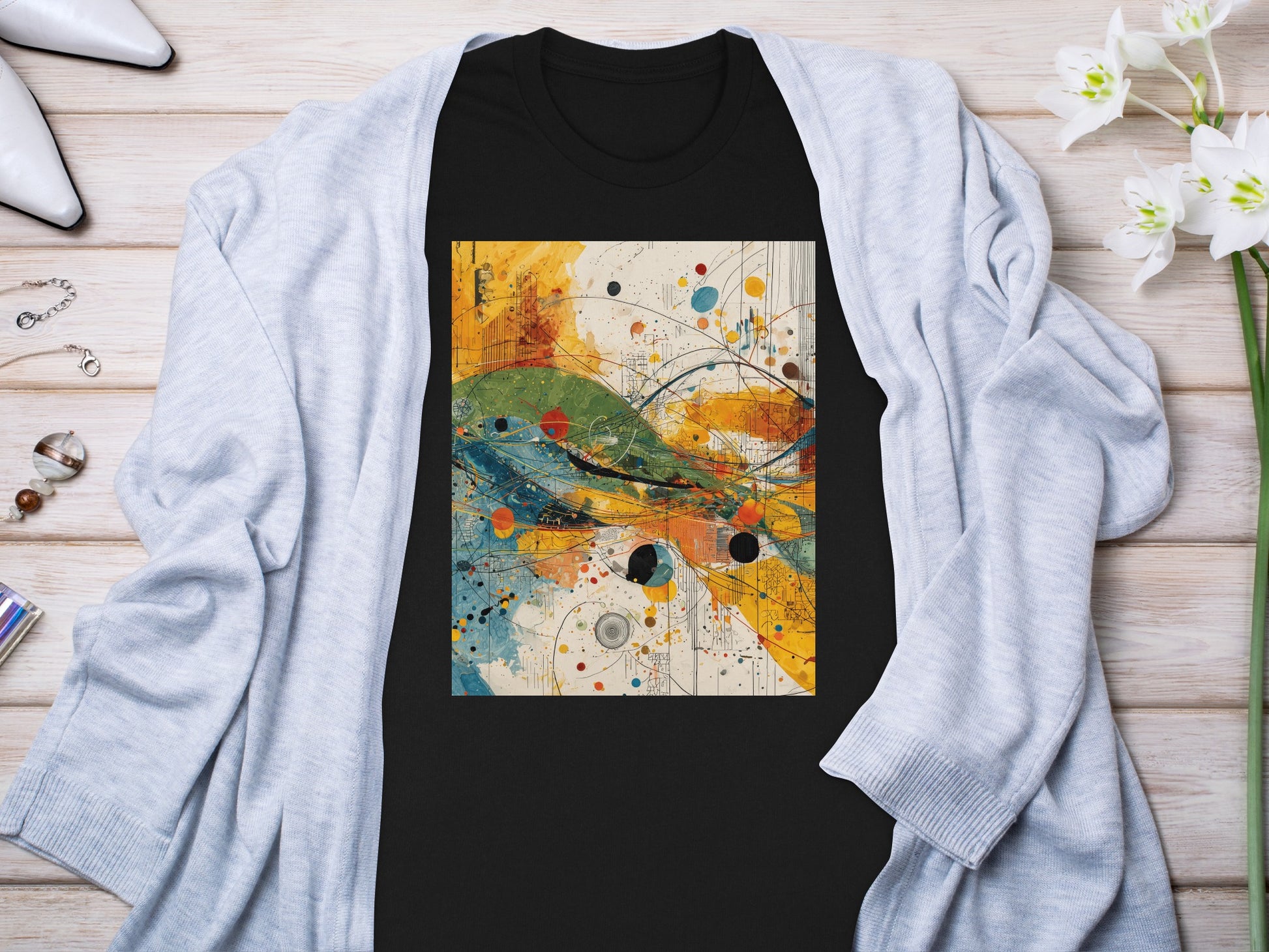 Vibrant Abstract Art Design Colorful Splatter Graphic product type