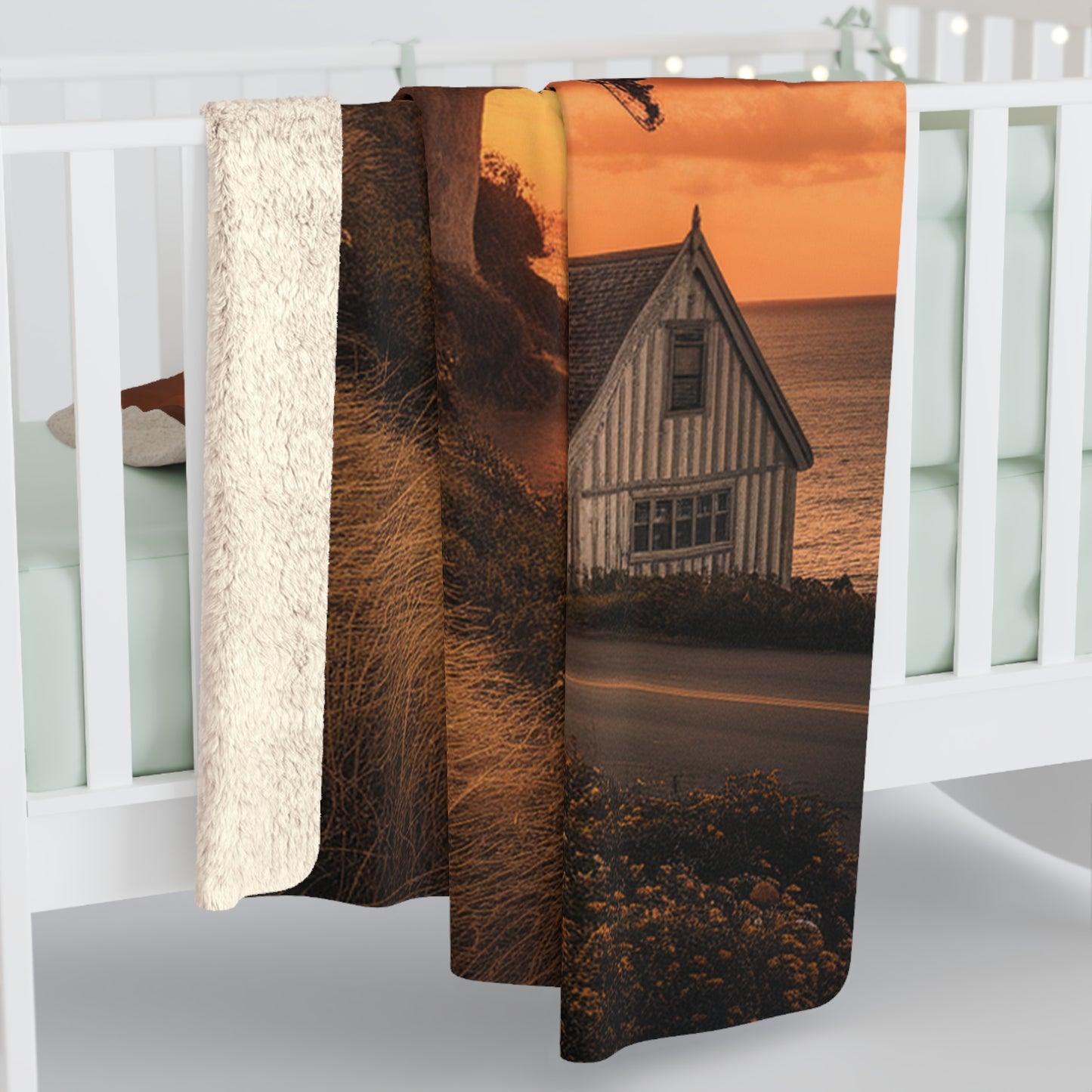 Statement Sherpa Blanket 60x80 | Bold Throw Blanket | Unique Home Gift