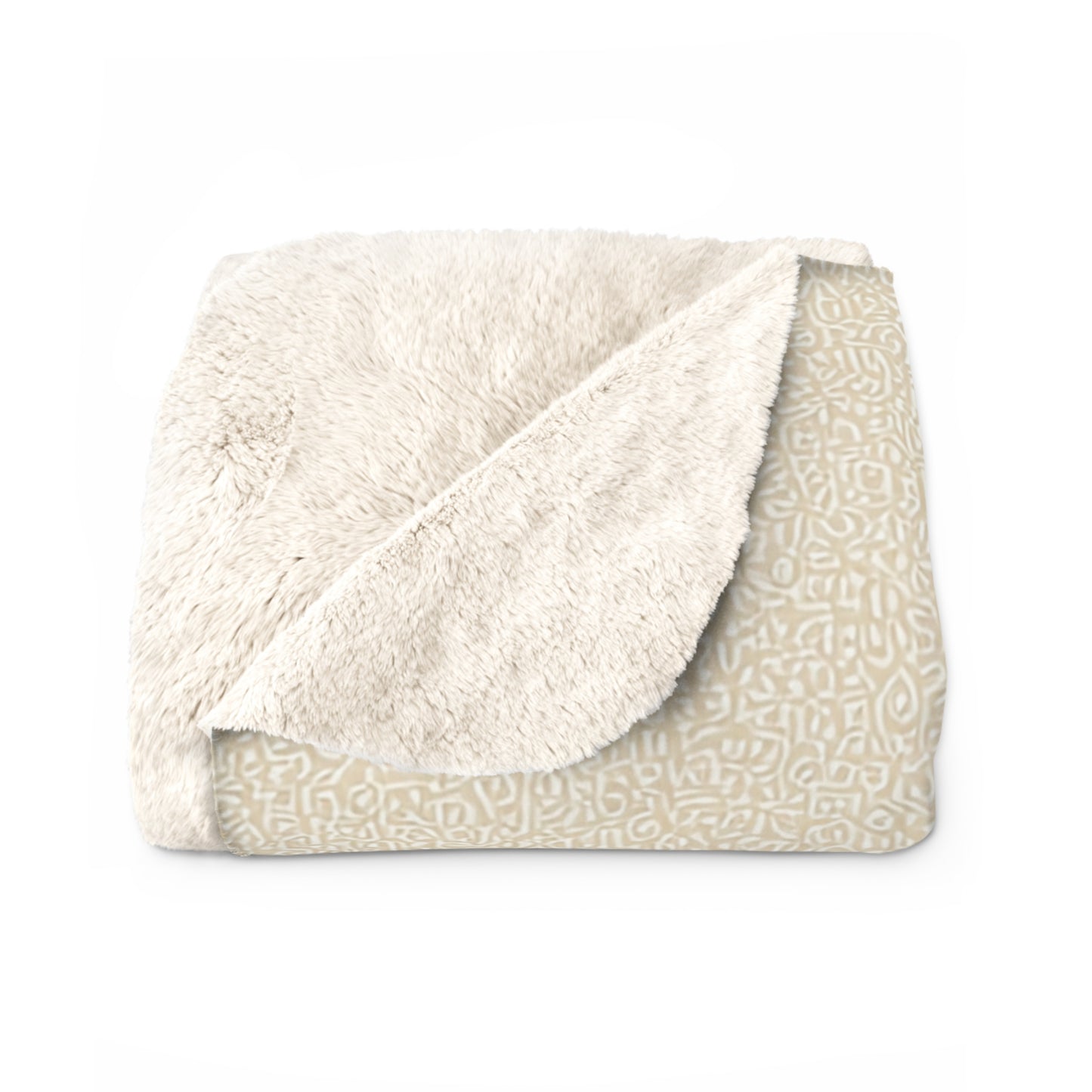 Zen Stone Stack sherpa fleece blanket — calming spa-inspired throw, meditation gift, self care, neutral decor