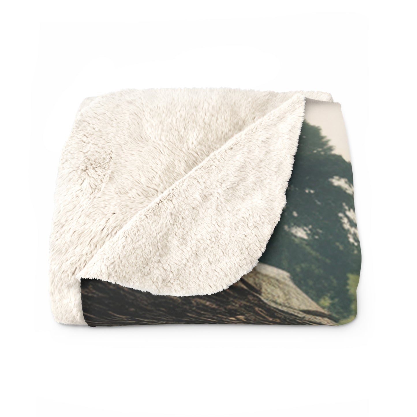 Boho Floral Sherpa Throw Blanket 60x80 | Cozy Sherpa Fleece | Unique Gift Idea