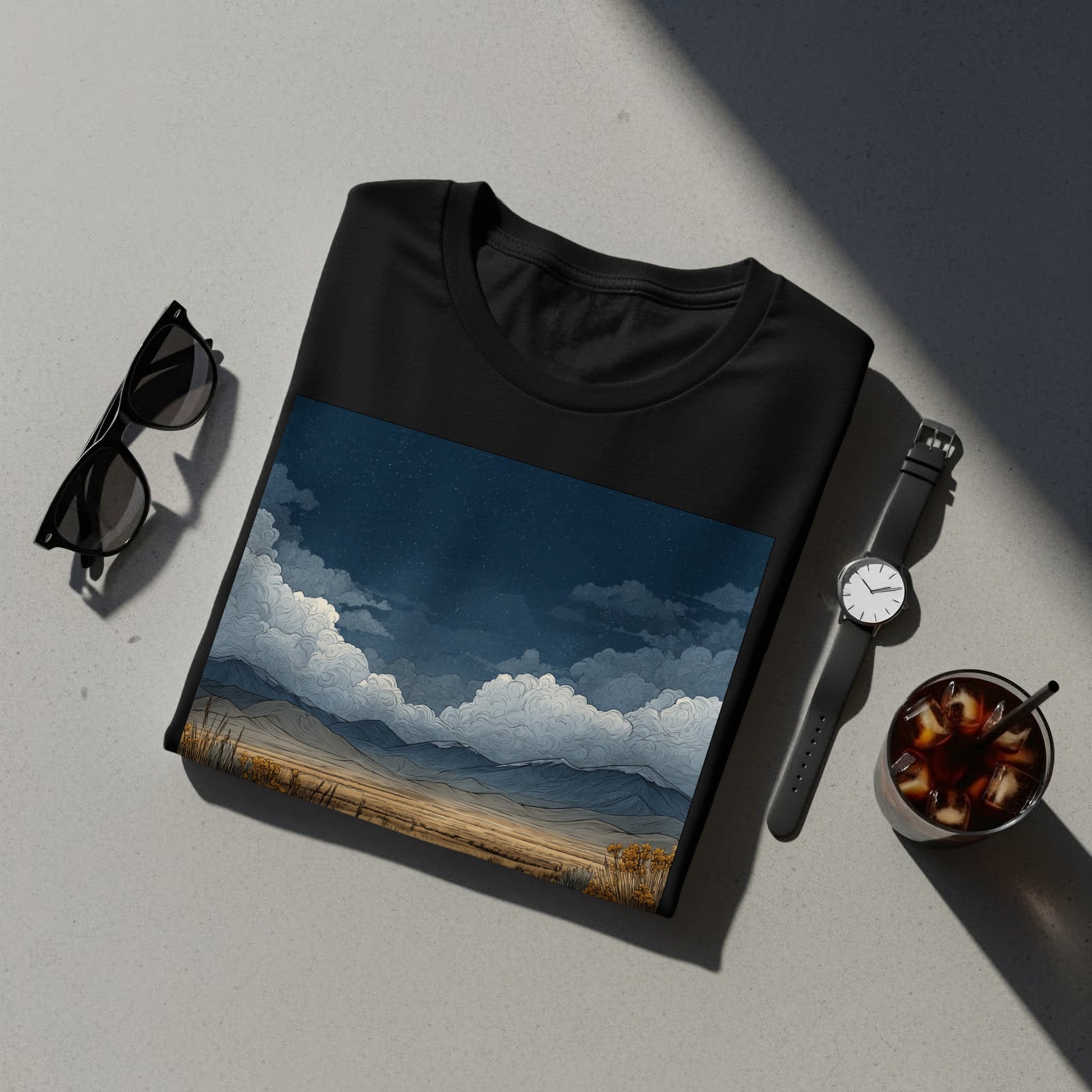 Stylish shirt with artistic mountain design product