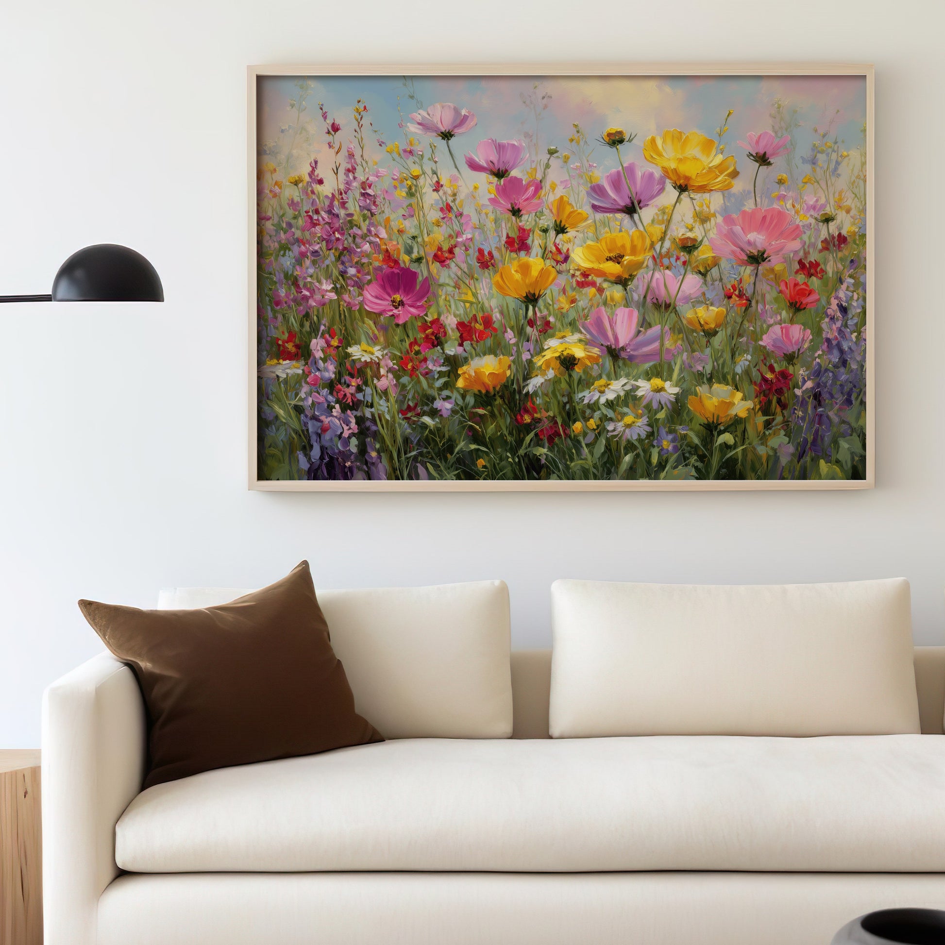 Vibrant Wildflower Meadow Painting Canvas Wall Art product type