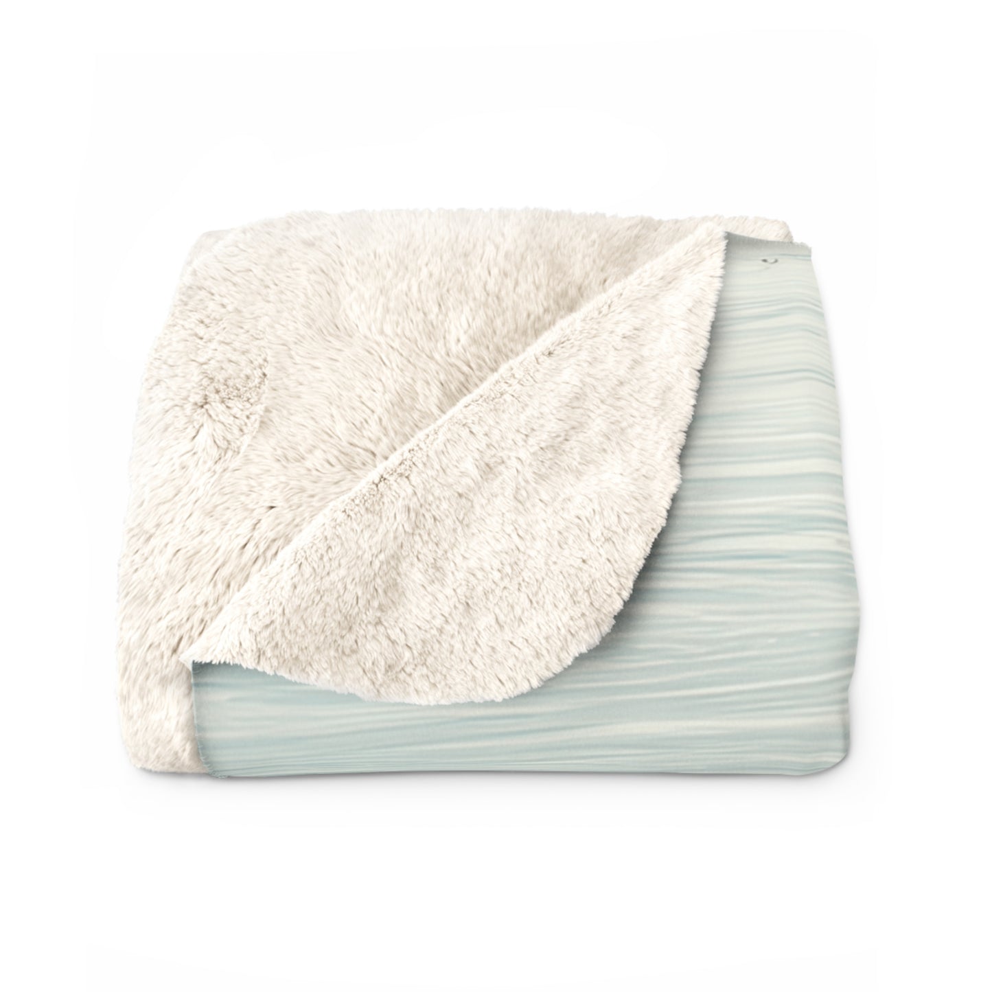 Ocean Reflection sherpa blanket — soft aqua water texture throw, spa home decor, relaxing gift, fleece blanket