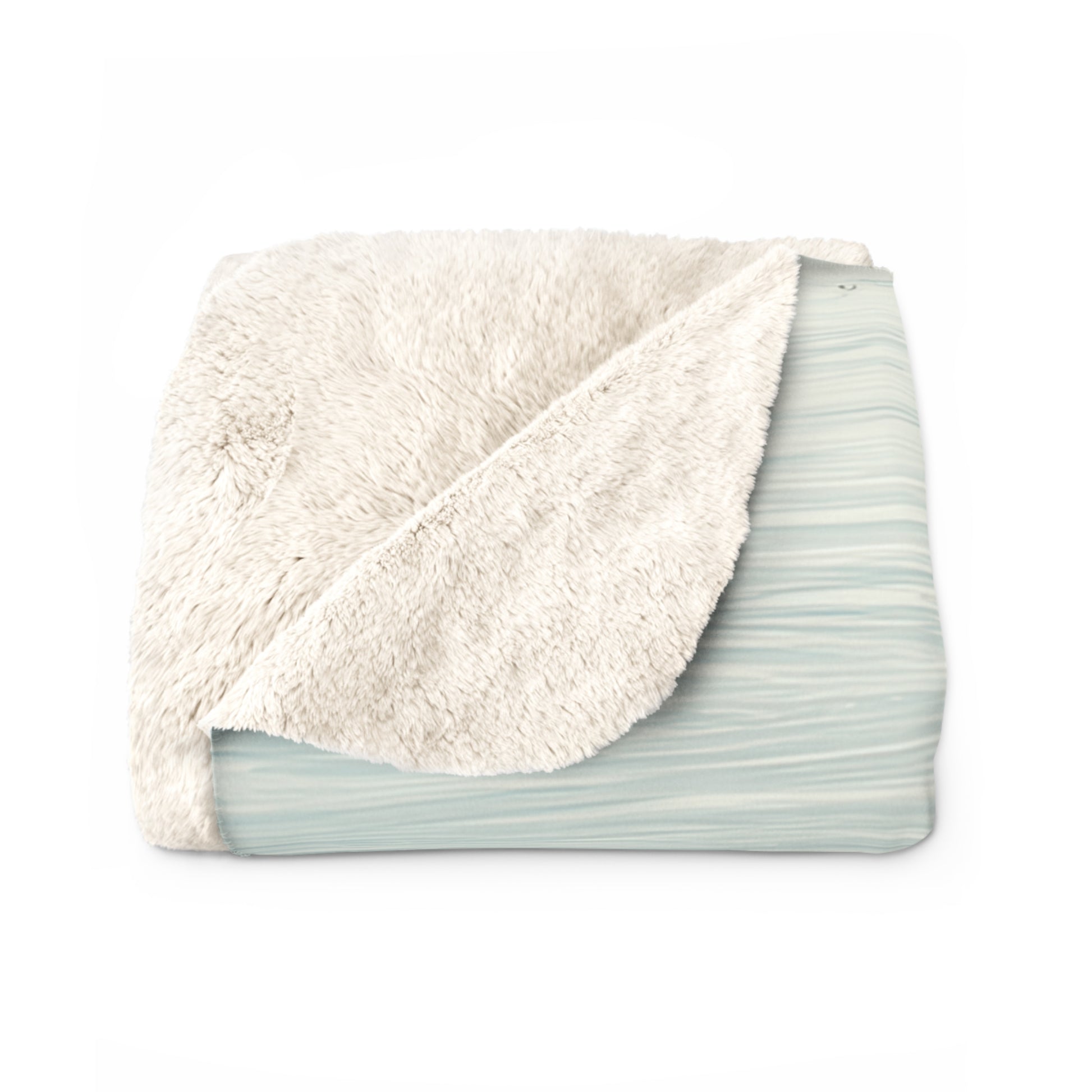 Ocean Reflection sherpa blanket — soft aqua water texture throw, spa home decor, relaxing gift, fleece blanket