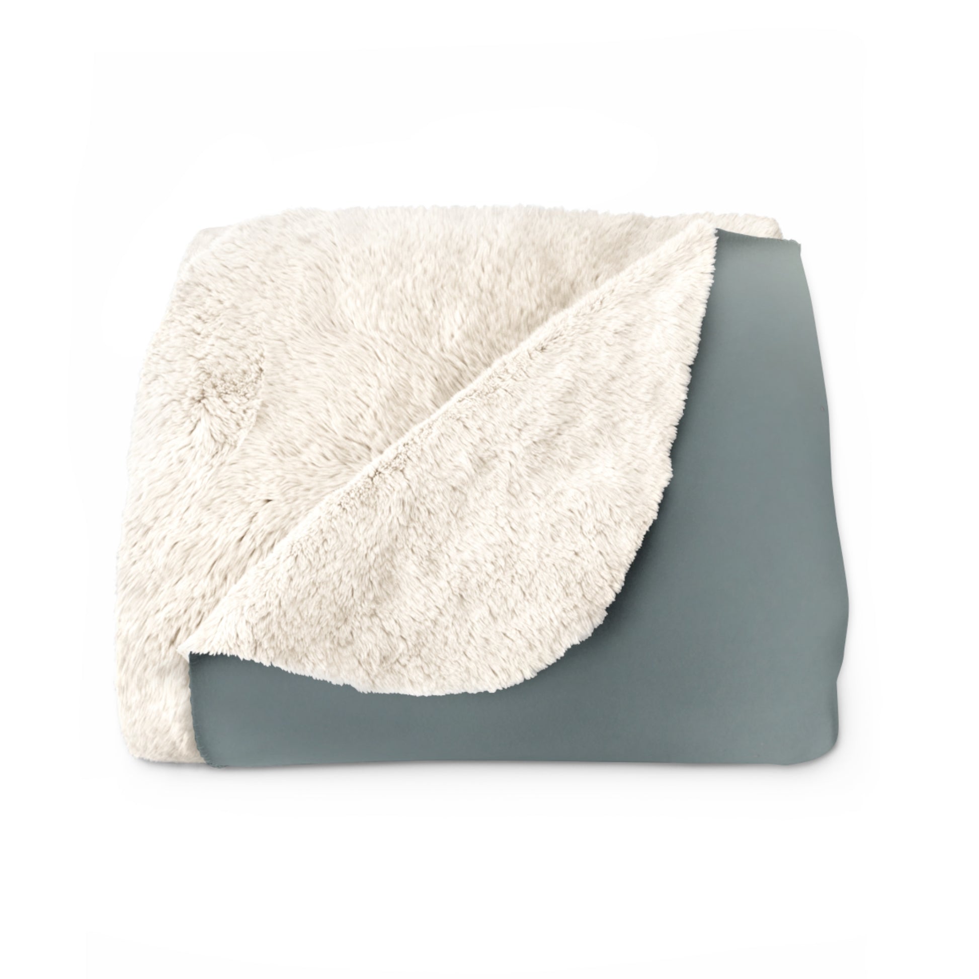 Cozy Winter Cabin Mug sherpa fleece blanket — warm holiday throw, Christmas gift, rustic cottagecore decor