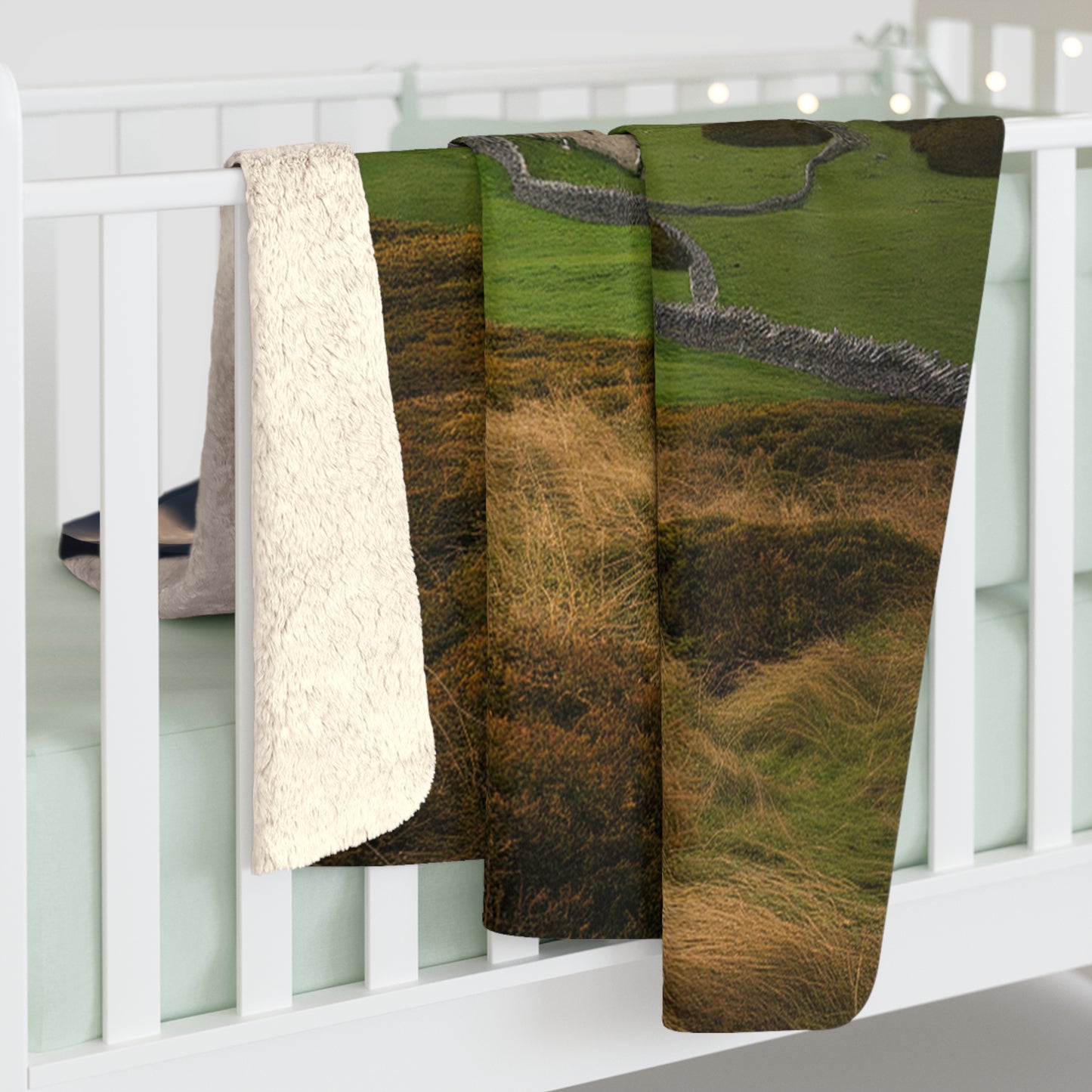 Artistic Sherpa Throw Blanket 60x80 | Soft Fleece Blanket | Home Decor Gift