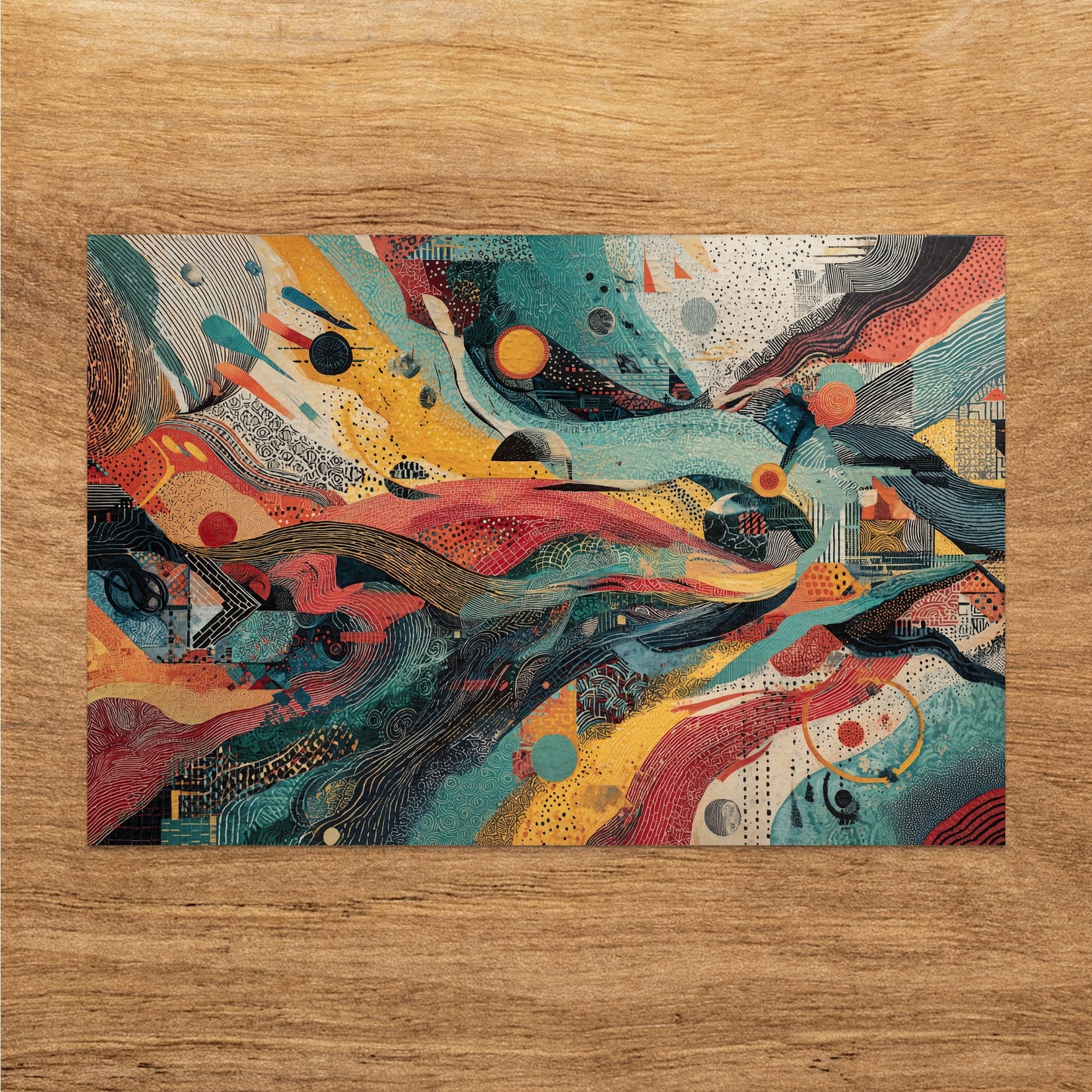 Abstract Swirls Dots Waves Artistic Expression product type