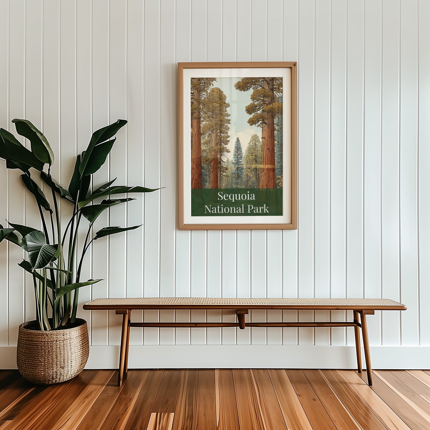Sequoia National Park Poster in Minimalist Frame Artwork