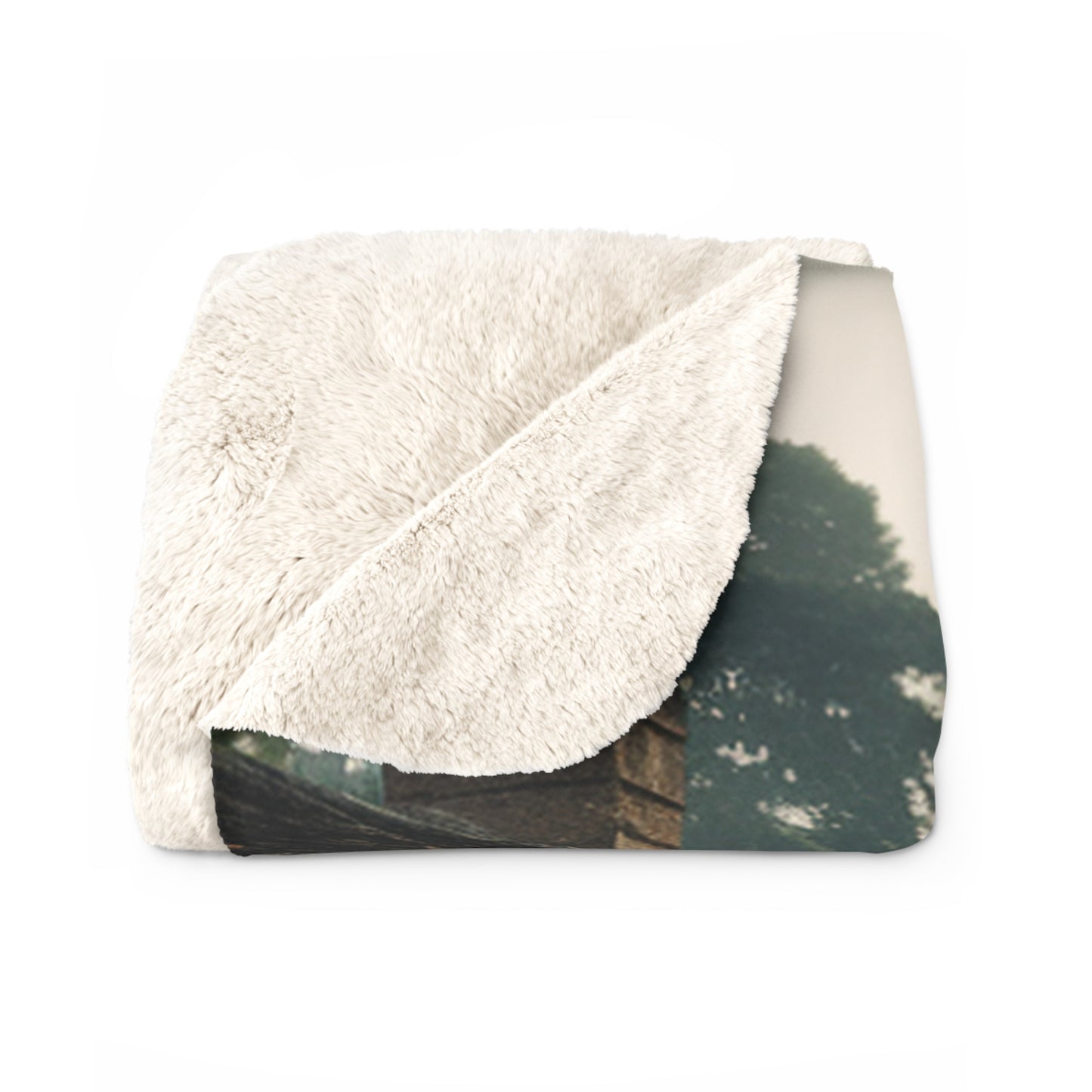 Boho Floral Sherpa Throw Blanket 60x80 | Cozy Sherpa Fleece | Unique Gift Idea