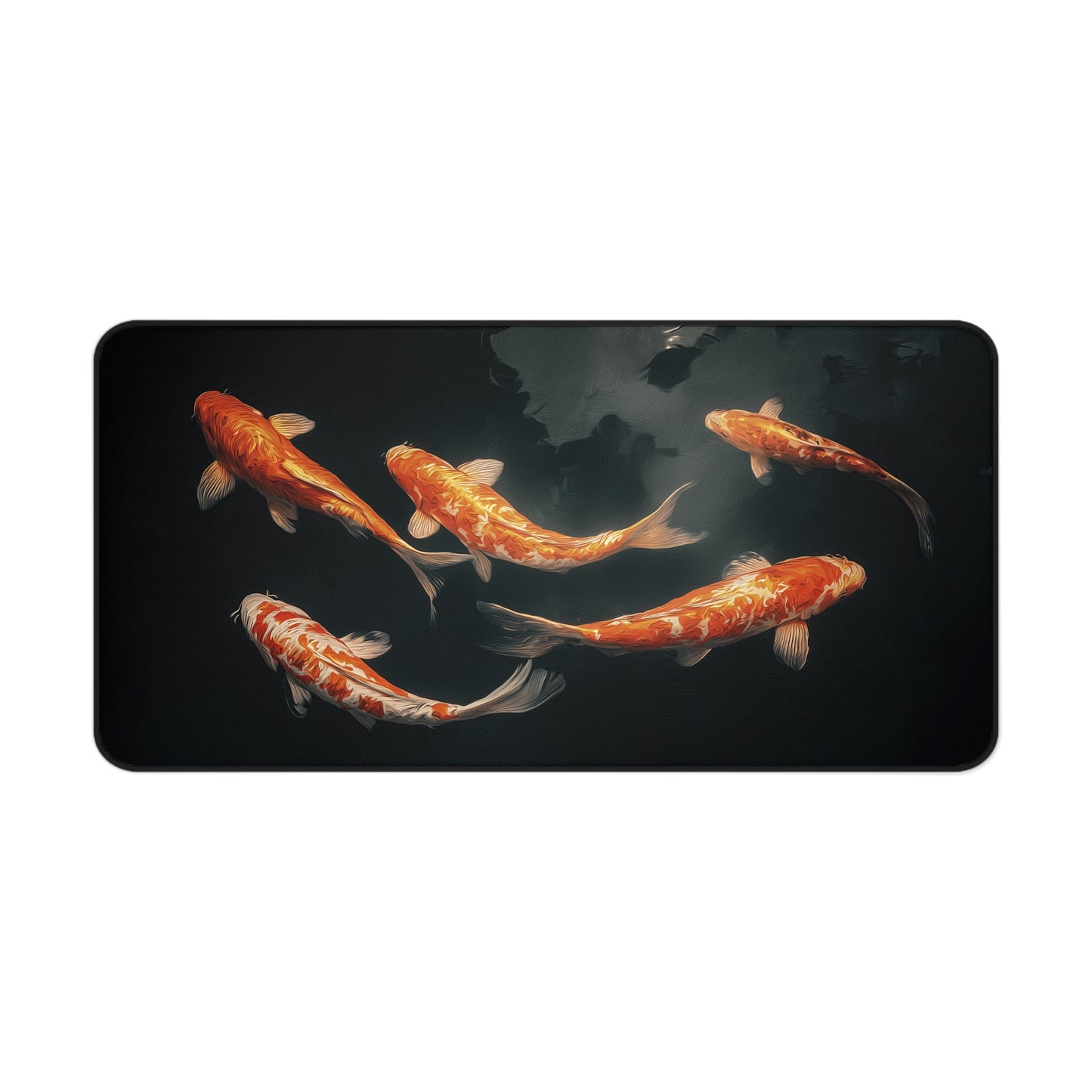 Koi Pond Desk Mat — Serene Orange Koi Mouse Pad for Office & Gaming