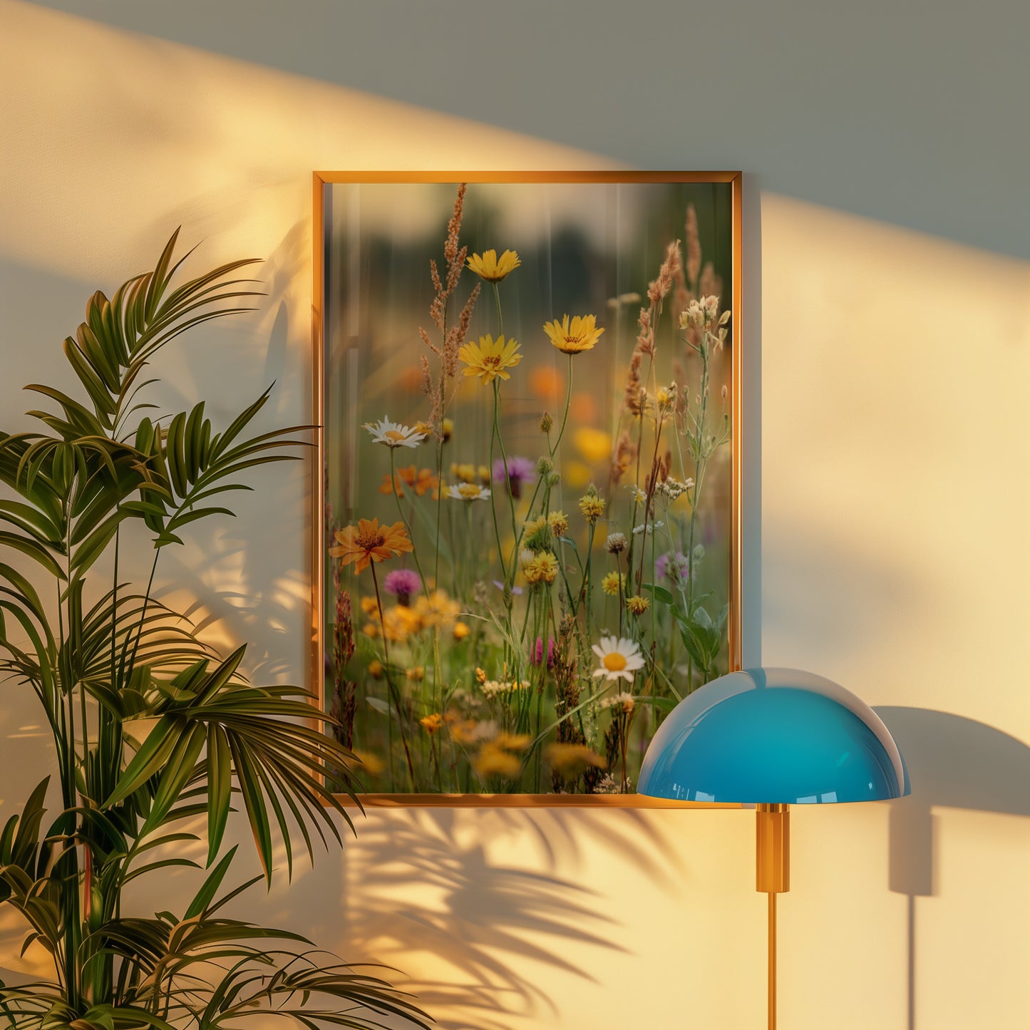 Beautiful Nature Flower Field Art Print for Home Decor