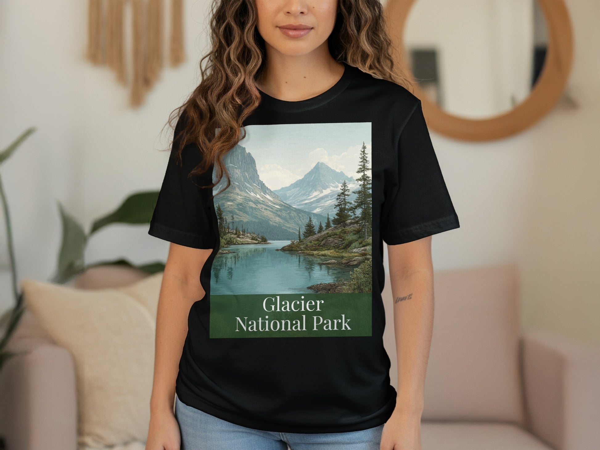 Glacier National Park Scenic Landscape T-shirt