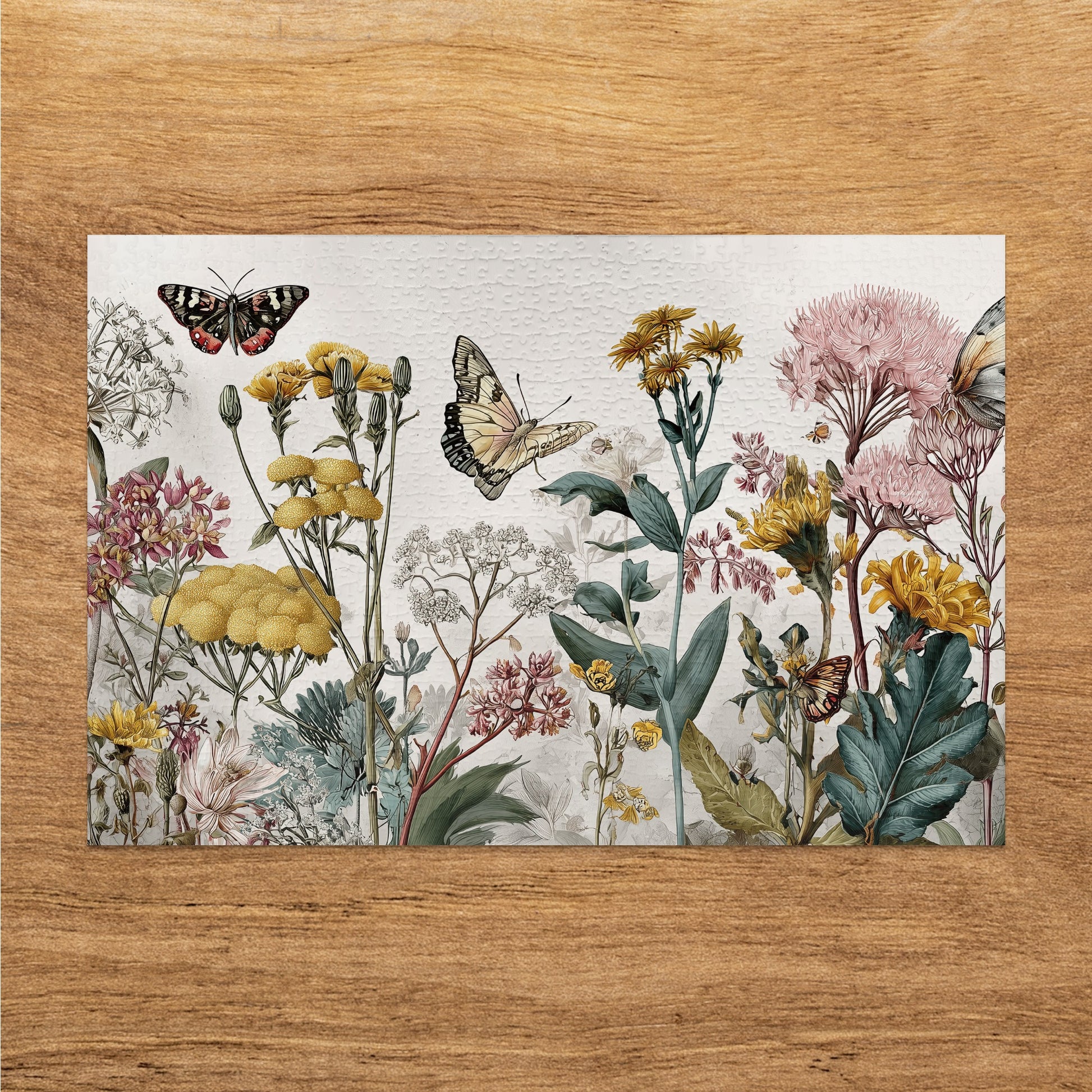 Vintage Botanical Butterflies Floral Meadow Artwork product type