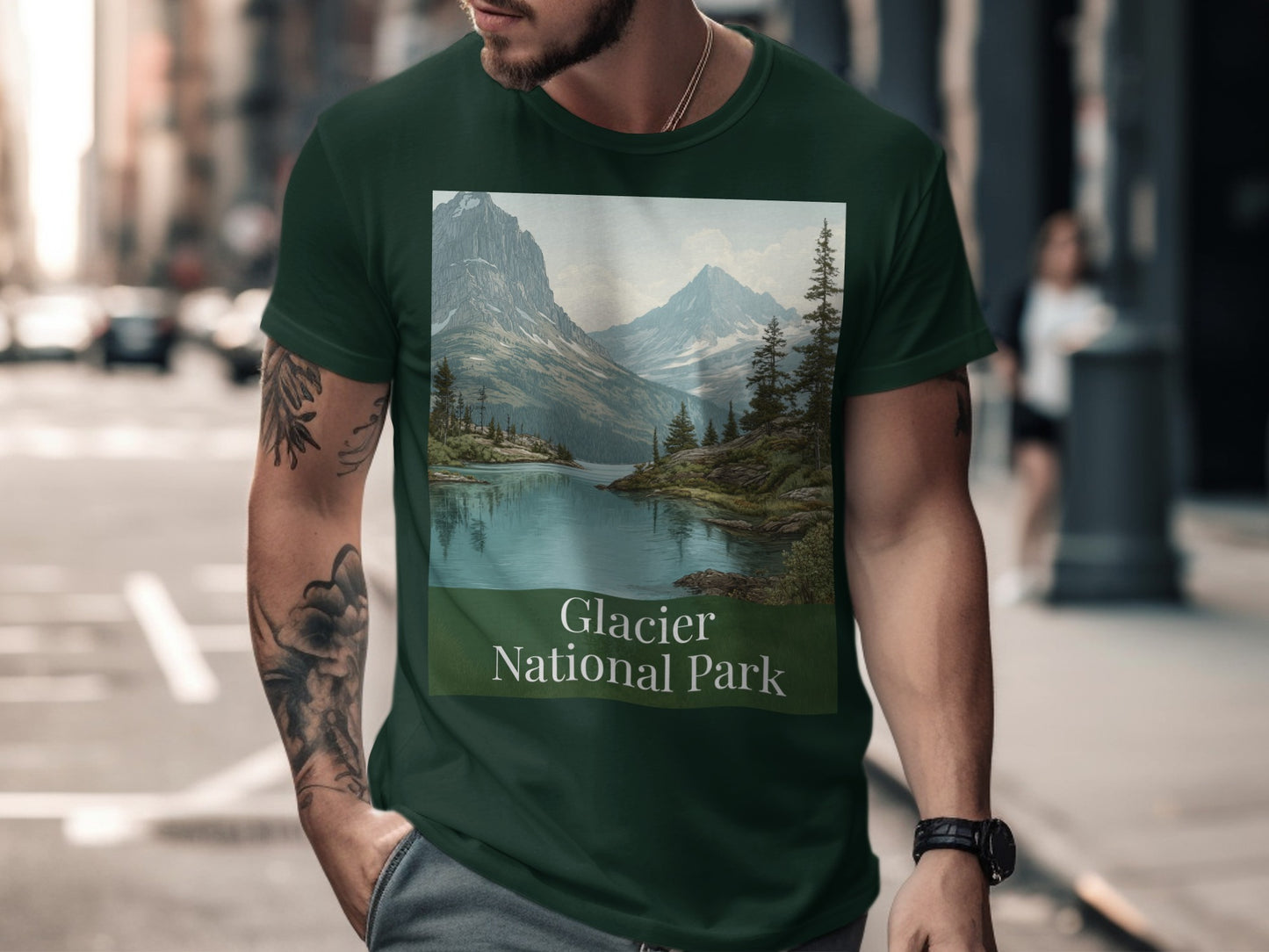 Glacier National Park Scenic Graphic Tee