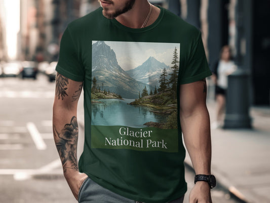 Glacier National Park Scenic Graphic Tee