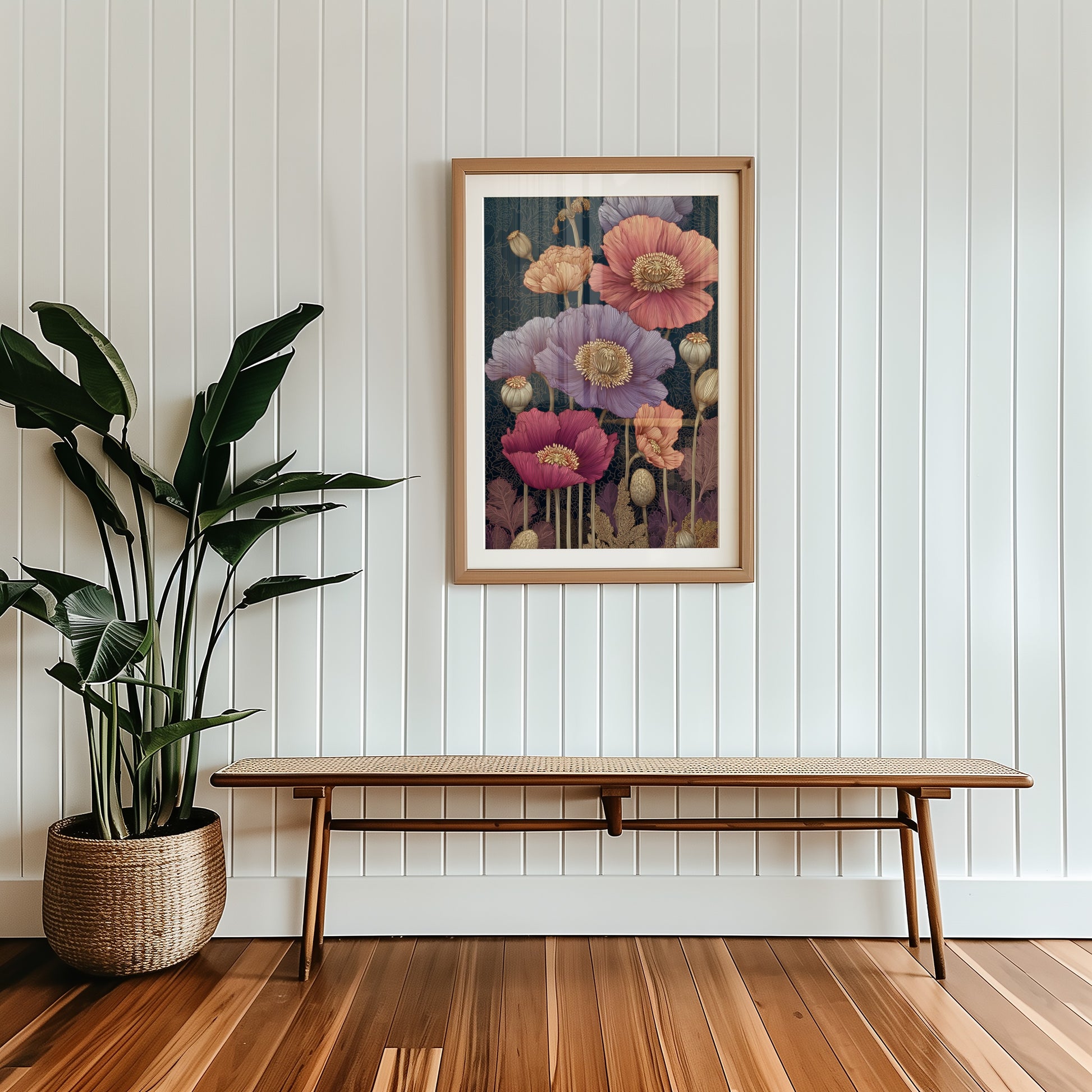 Beautiful Vibrant Floral Woodland Print for Home Decor