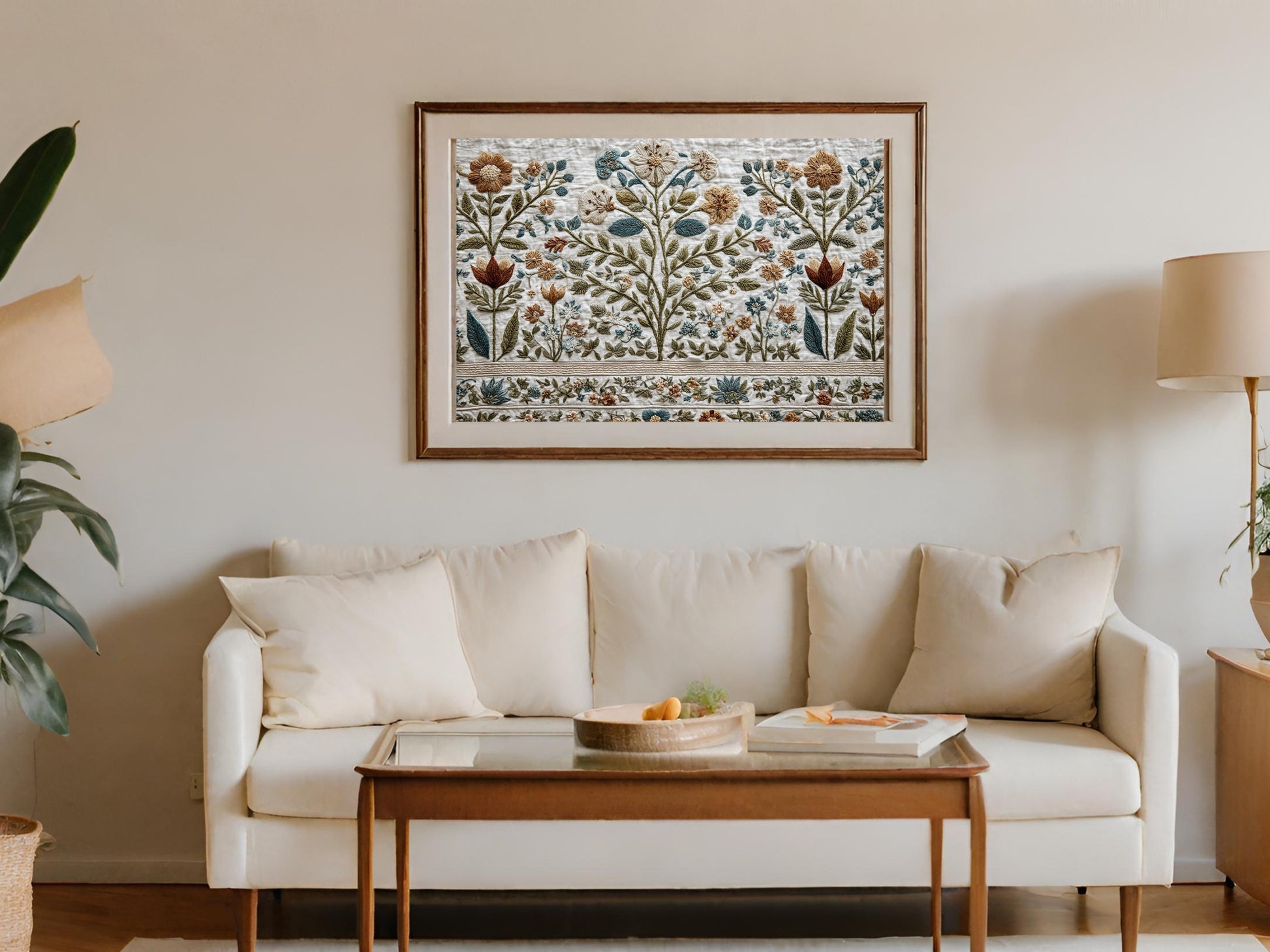 Ornate Floral Botanical Design Framed Art product type