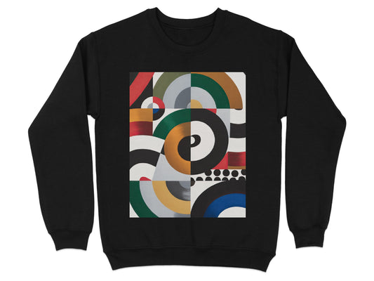 Bold Abstract Geometric Multicolor Art Design Sweatshirt